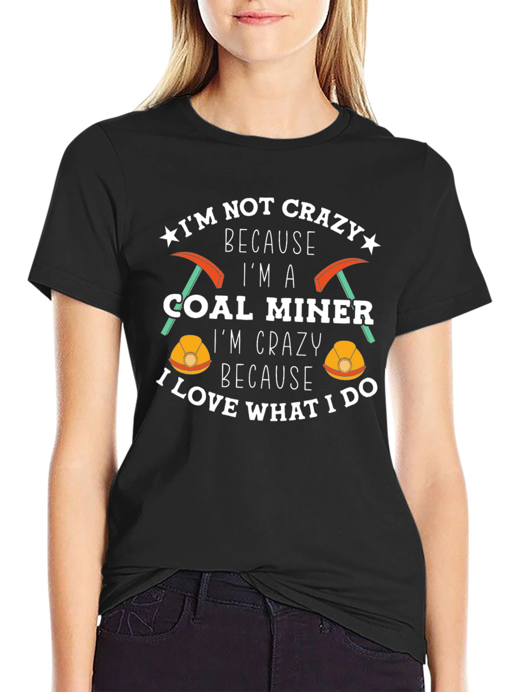 Crazy Coal Miner Graphic T-Shirt