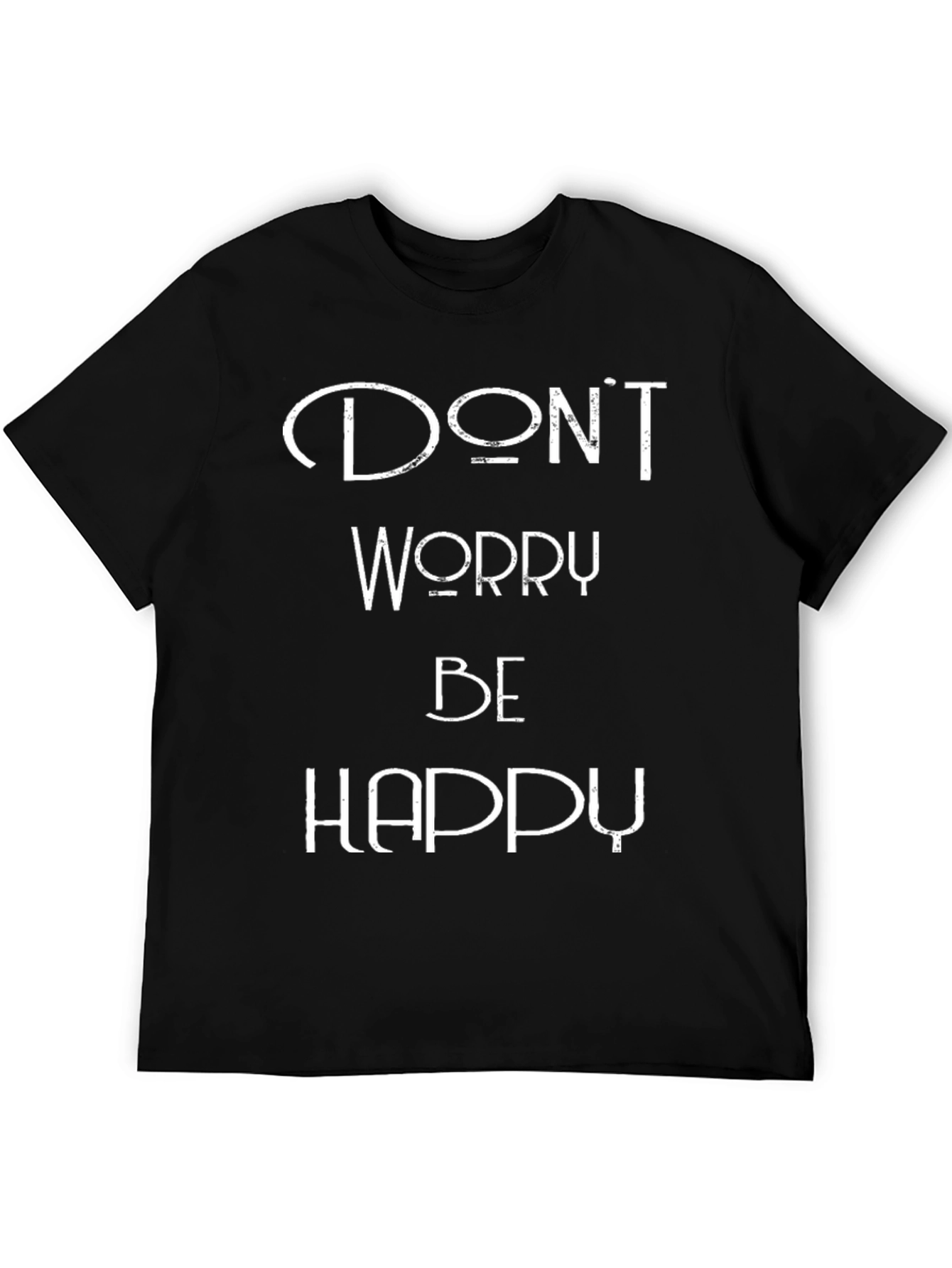 Dont Worry Be Happy Graphic Tee - Black
