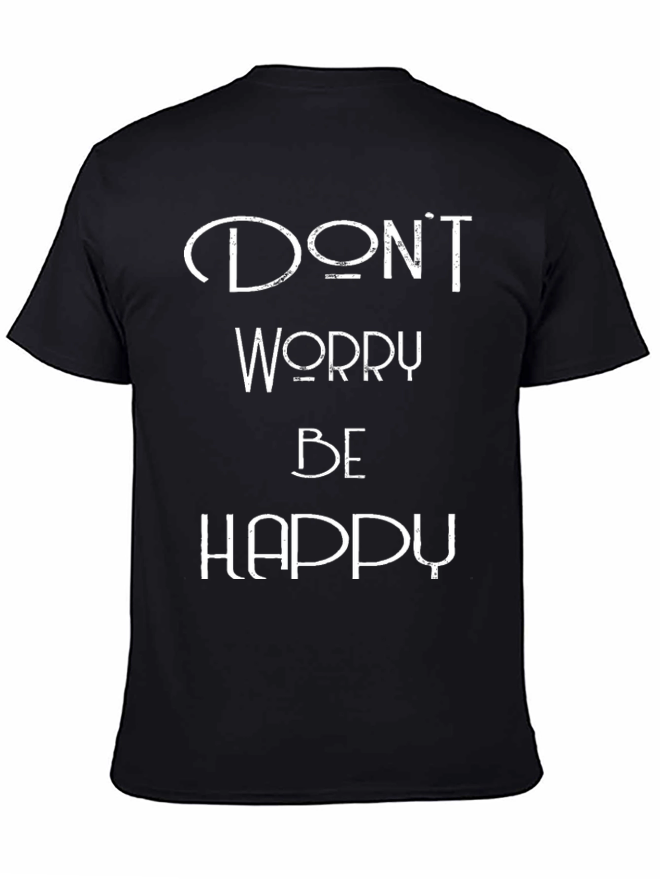 Dont Worry Be Happy Graphic Tee - Black