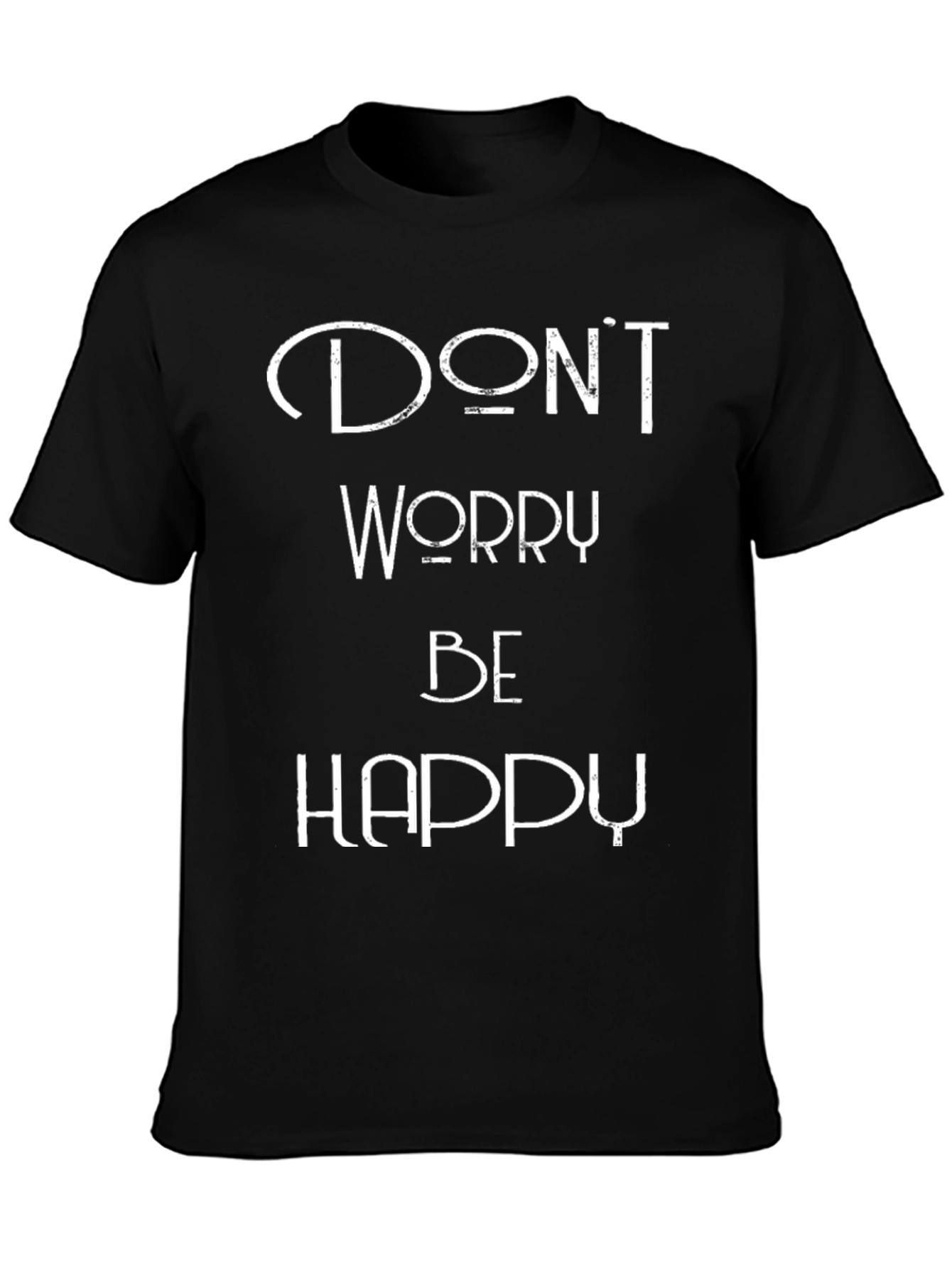 Dont Worry Be Happy Graphic Tee - Black