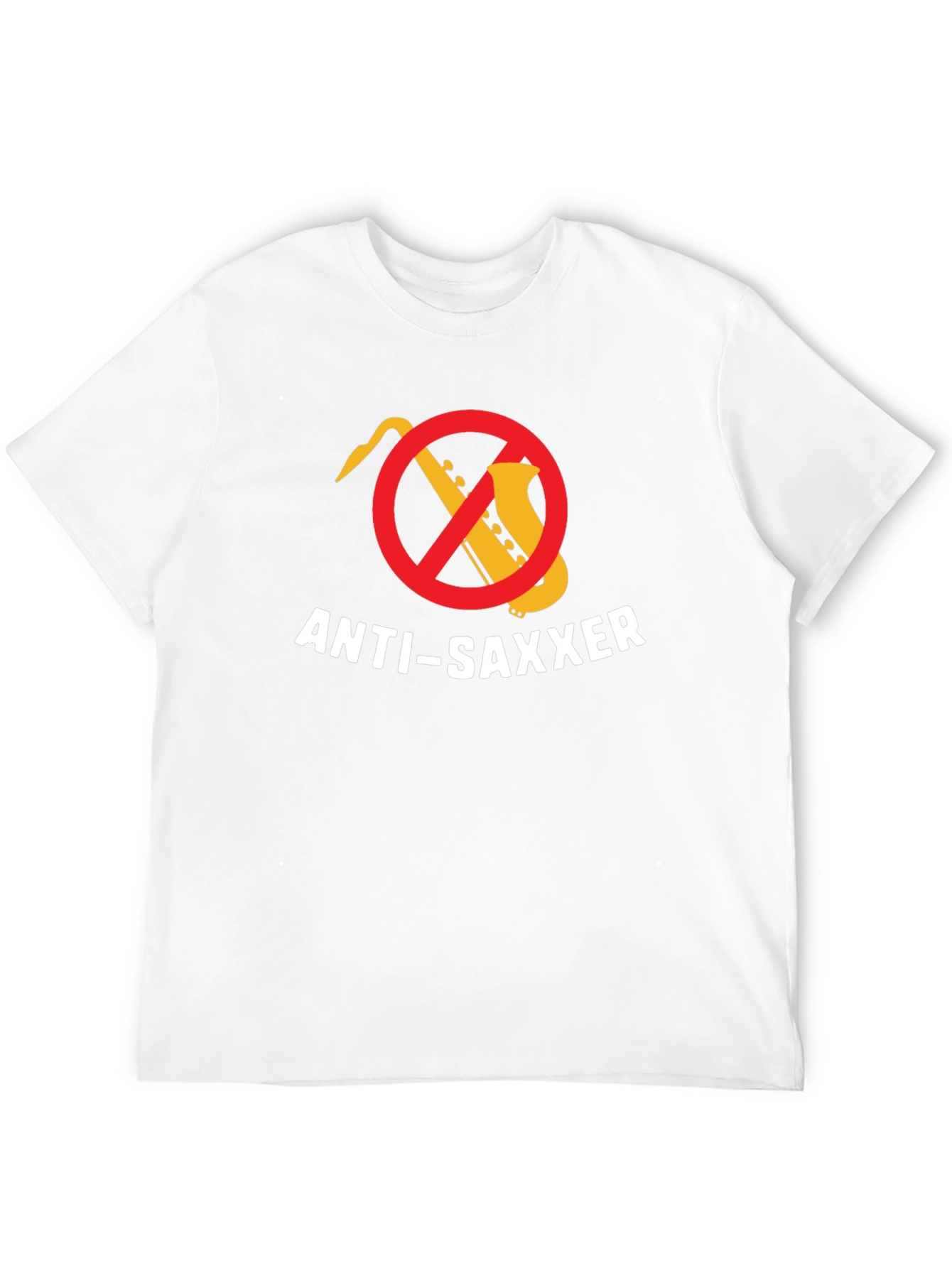 Anti-Saxxer T-Shirt: Funny Music Tee