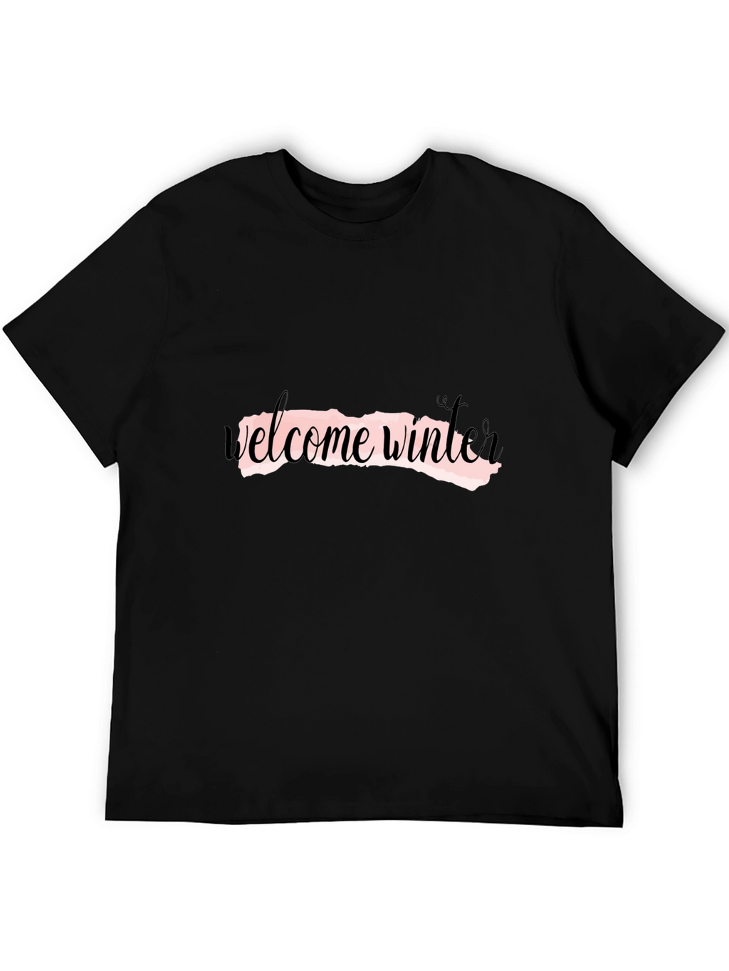 Welcome Winter Black Graphic Tee