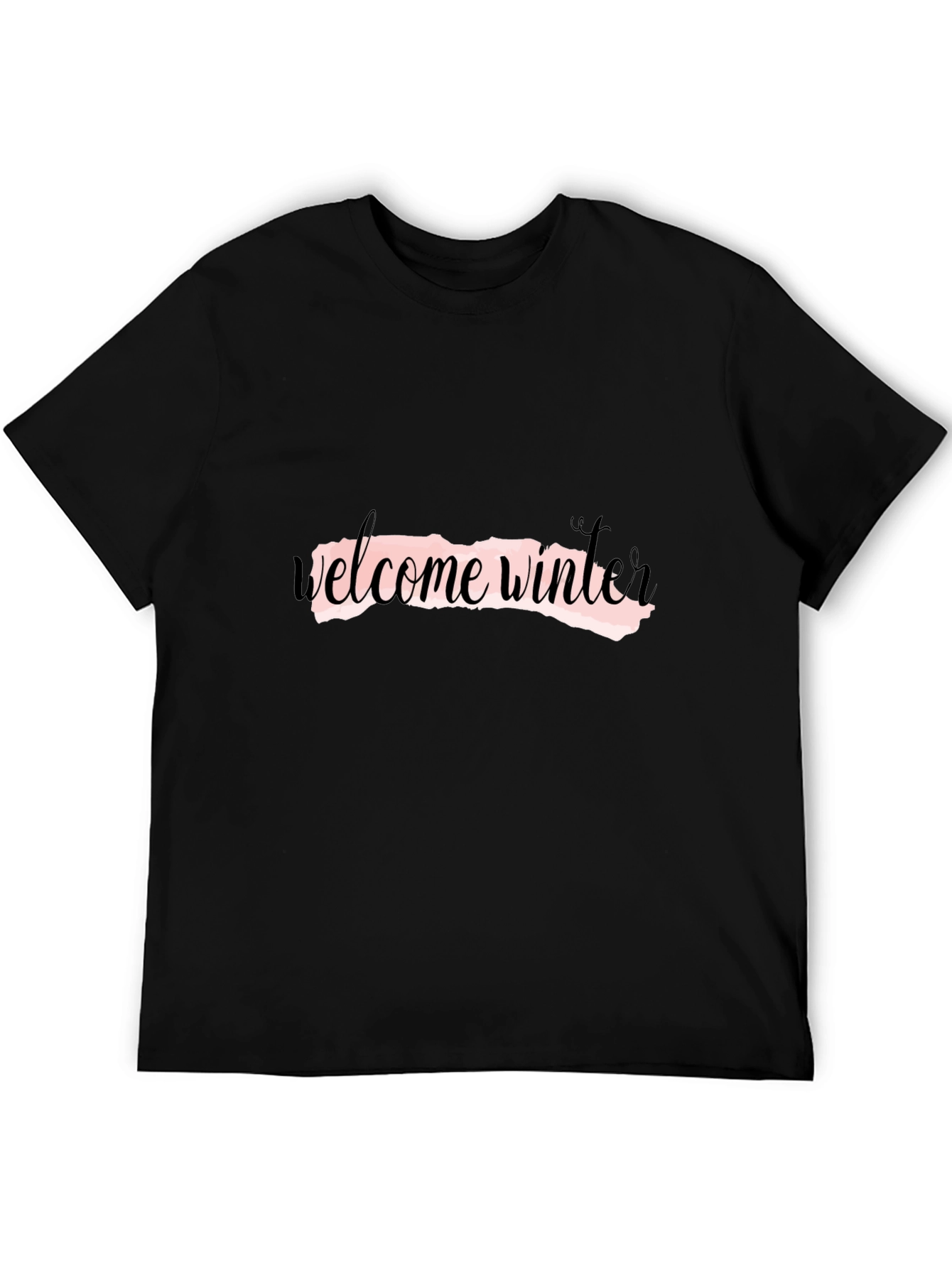 Welcome Winter Black Graphic Tee