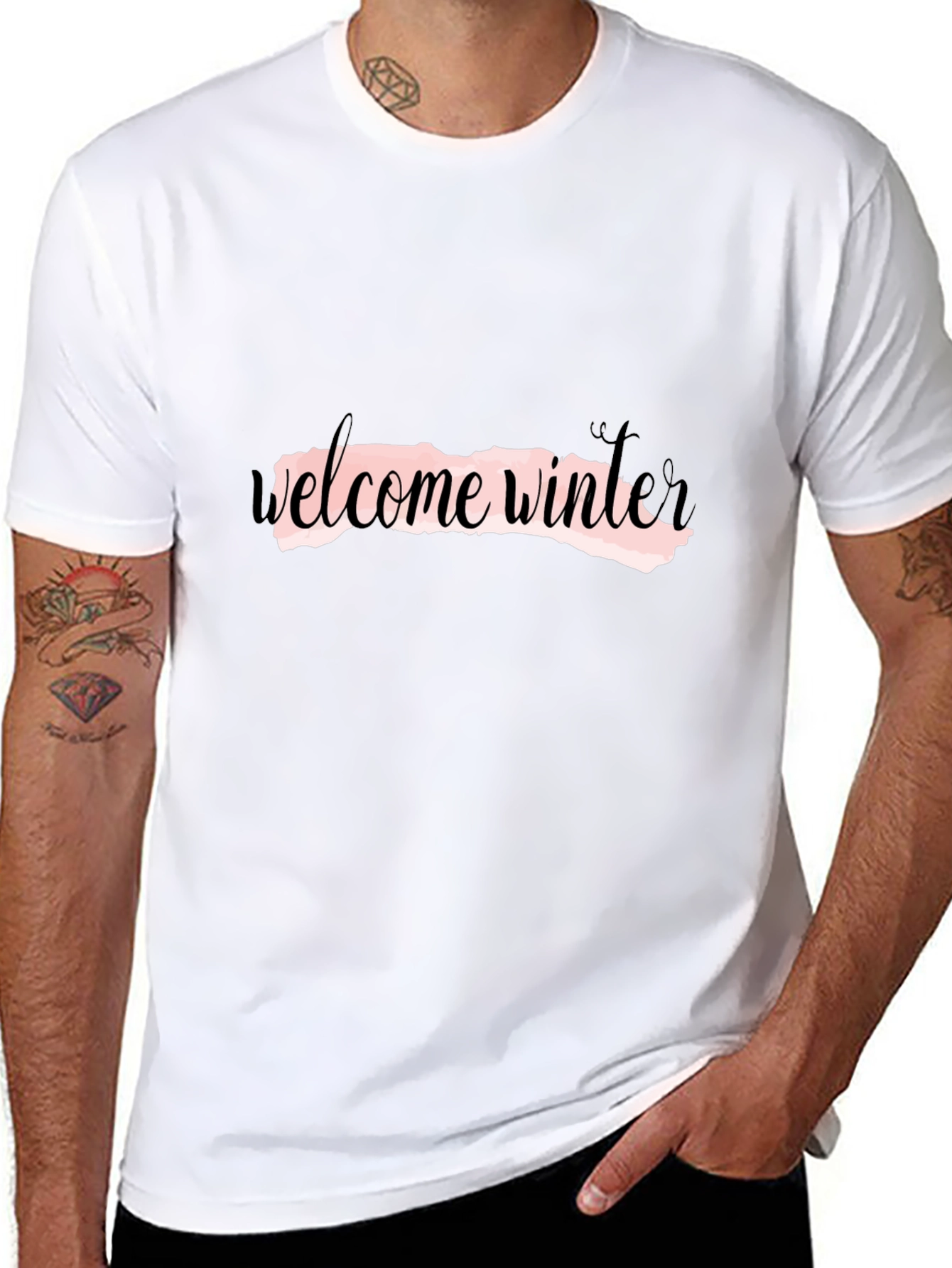 Welcome Winter Black Graphic Tee