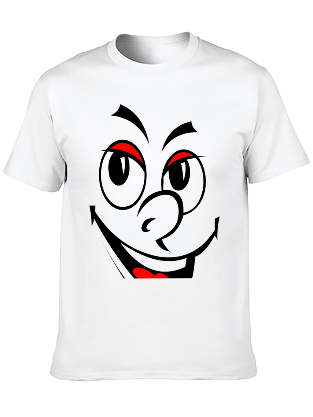 Smiley Face Graphic Tee - Black