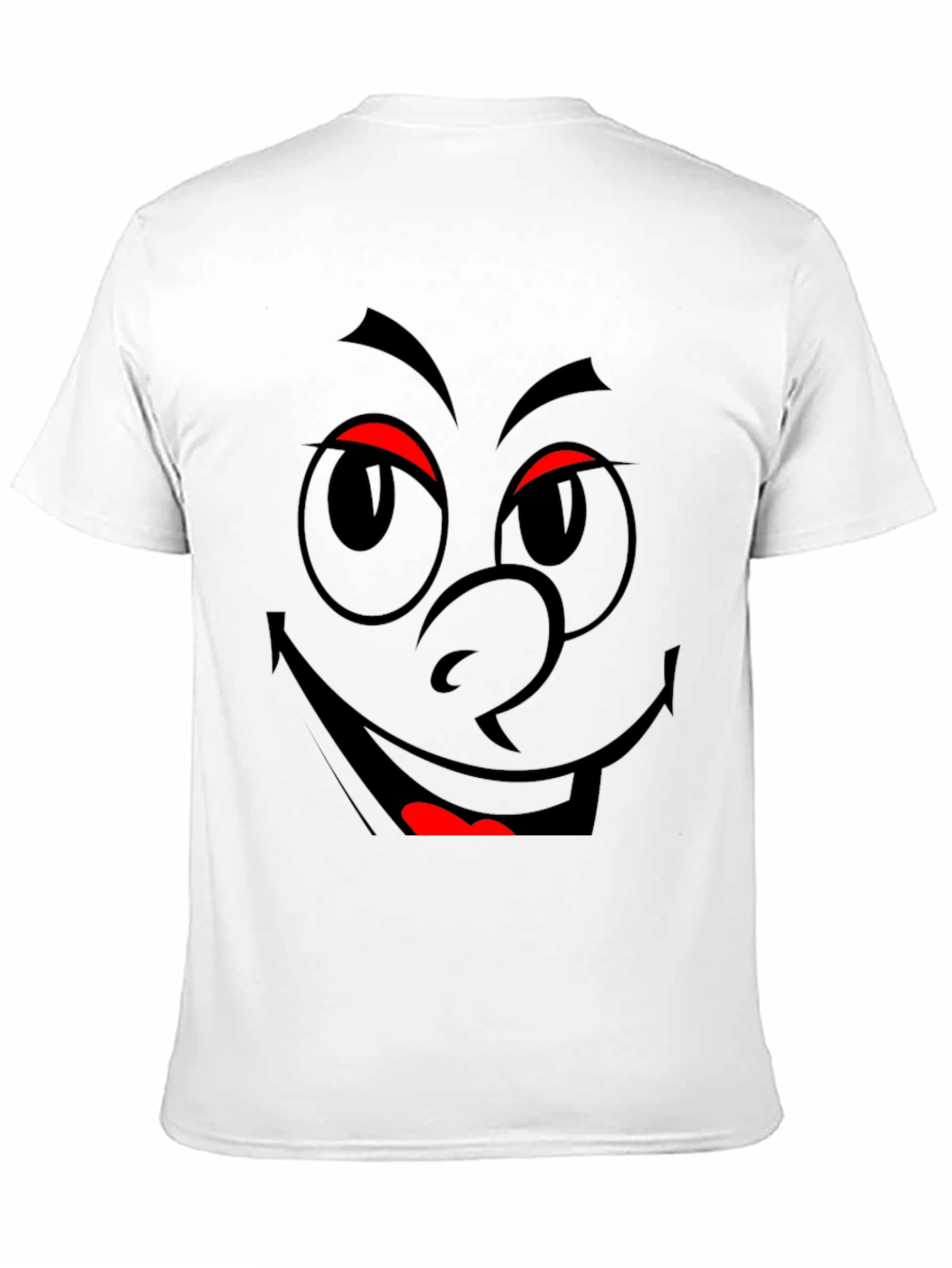 Smiley Face Graphic Tee - Black