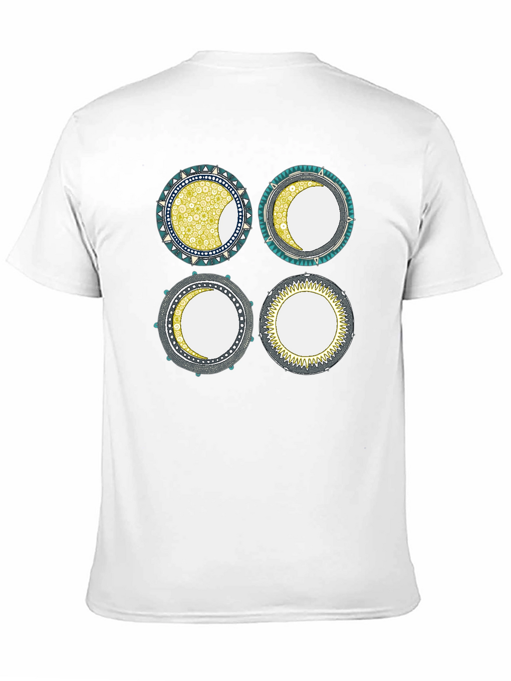 Unique Moon Phase Graphic Print Tee