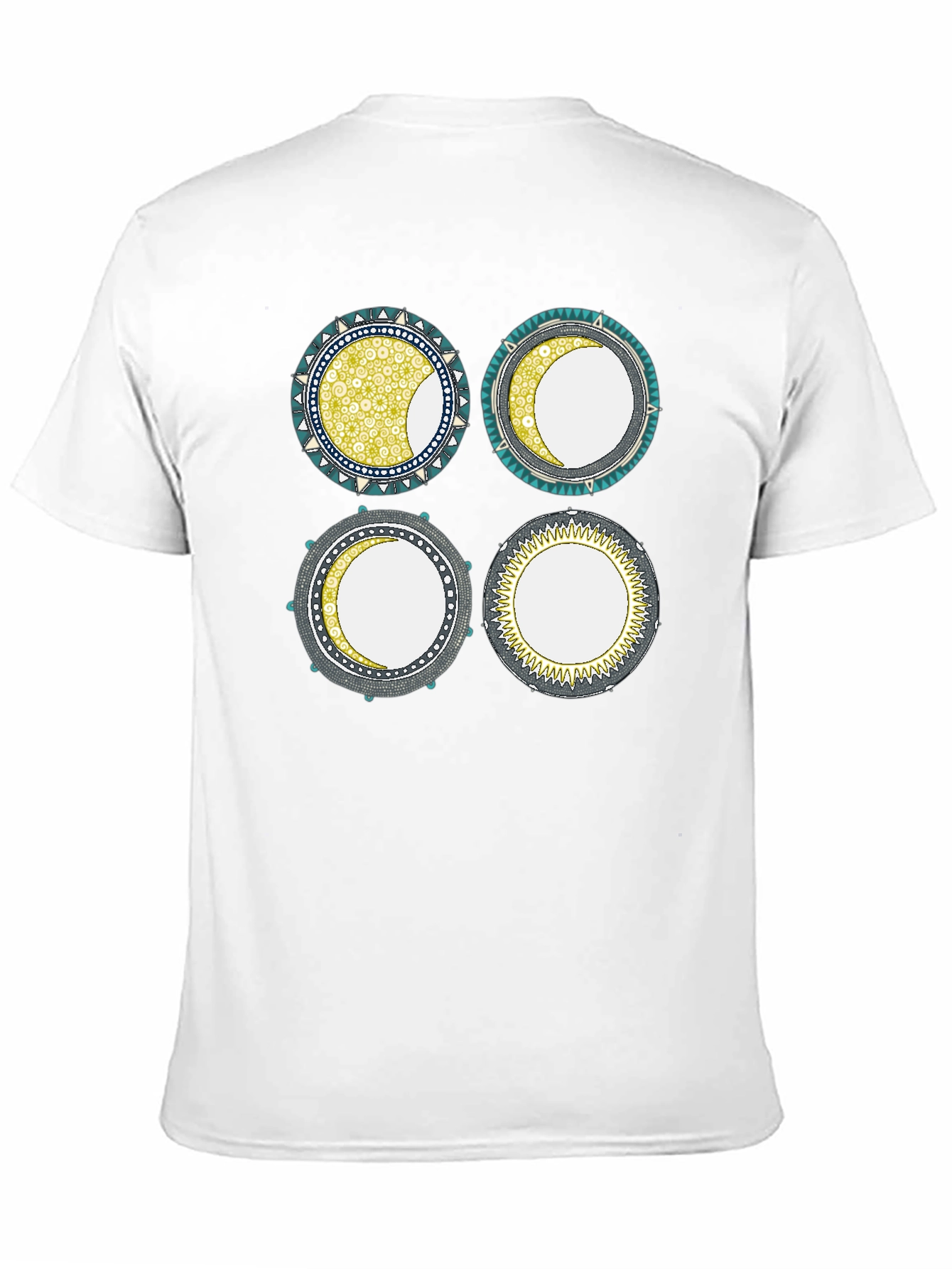 Unique Moon Phase Graphic Print Tee