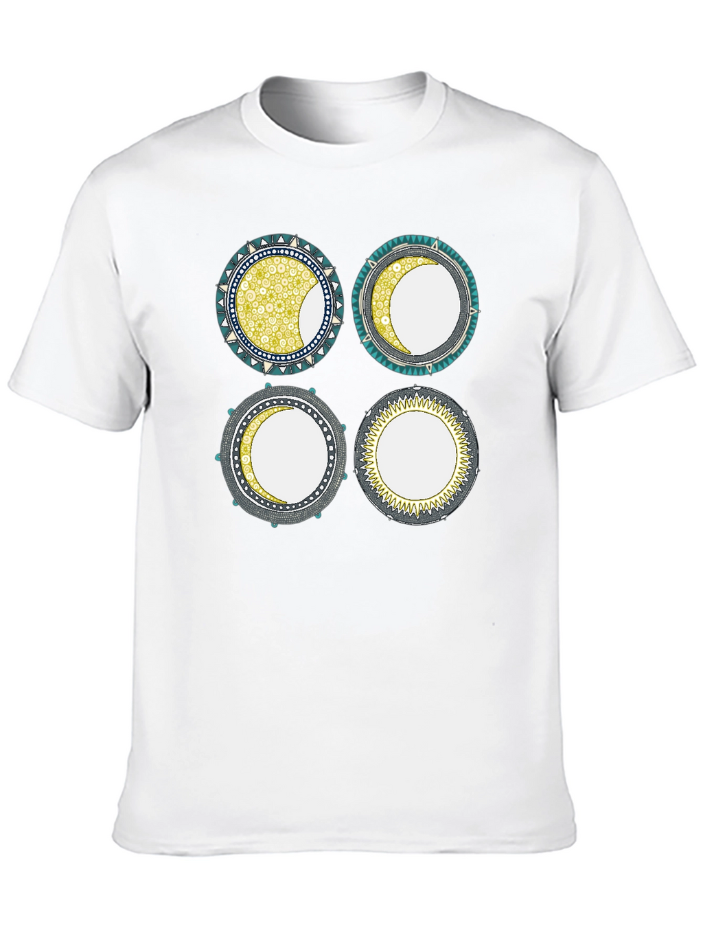Unique Moon Phase Graphic Print Tee