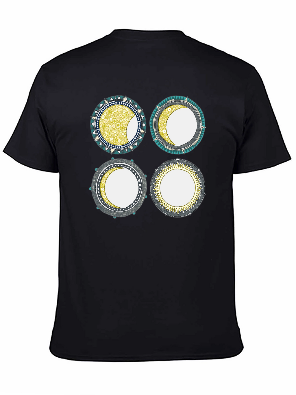 Unique Moon Phase Graphic Print Tee