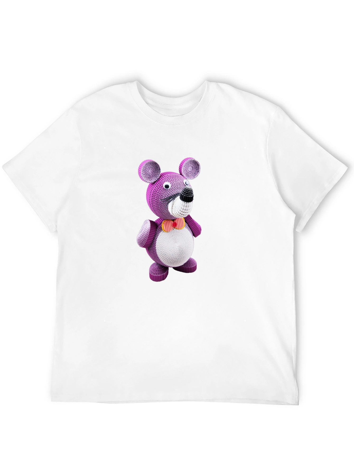 Whimsical Plush Bear Graphic Tee - Quirky Design