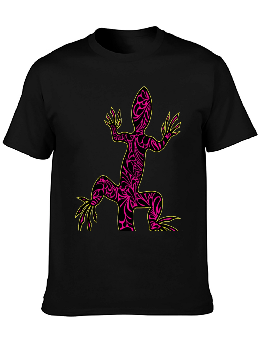 Cool Lizard Graphic Black T-Shirt
