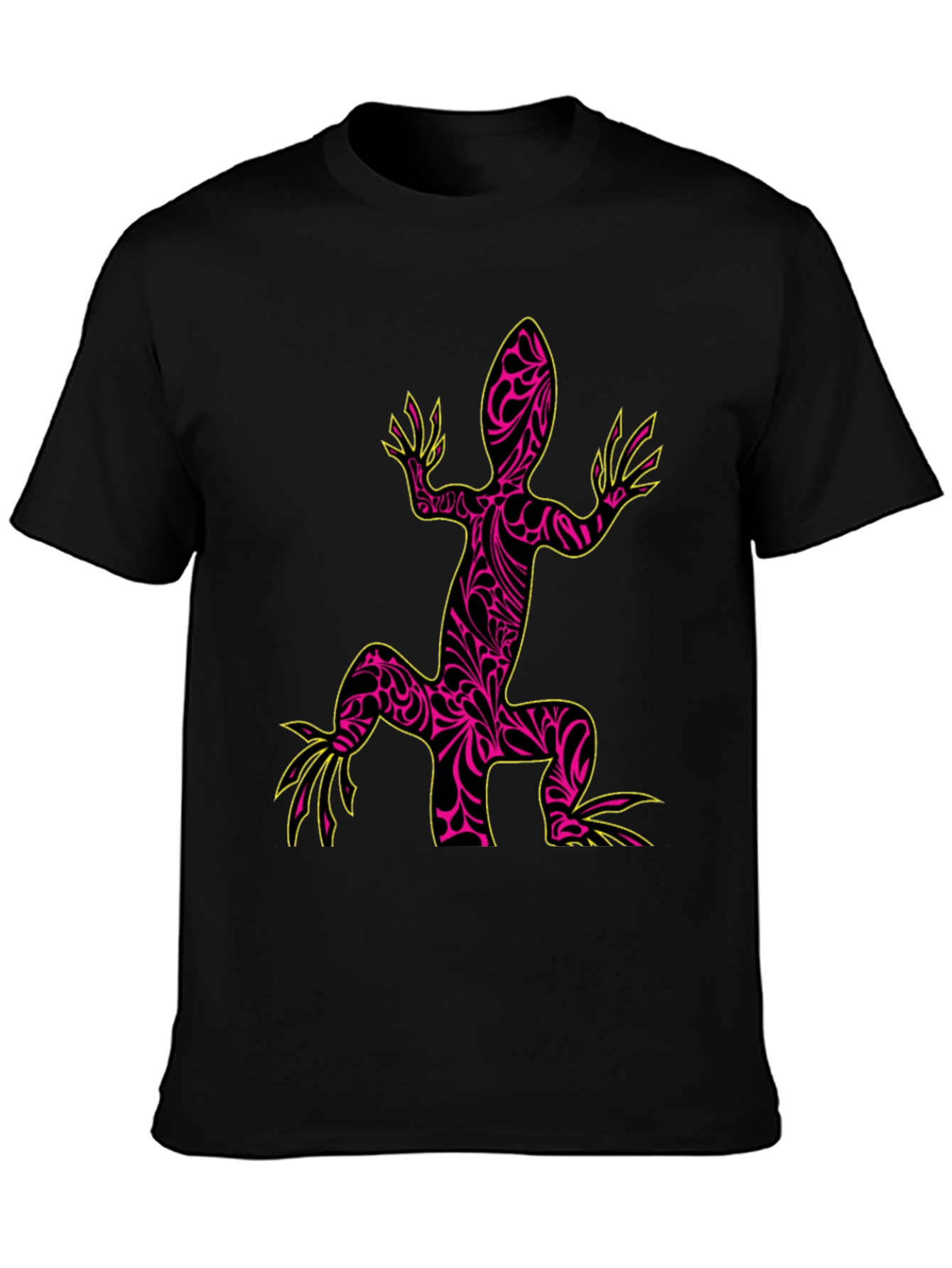 Cool Lizard Graphic Black T-Shirt