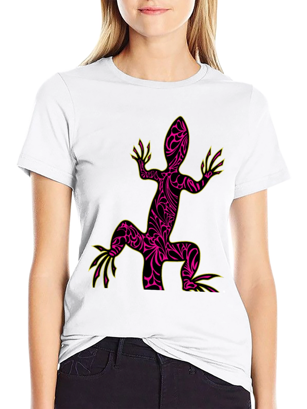 Cool Lizard Graphic Black T-Shirt