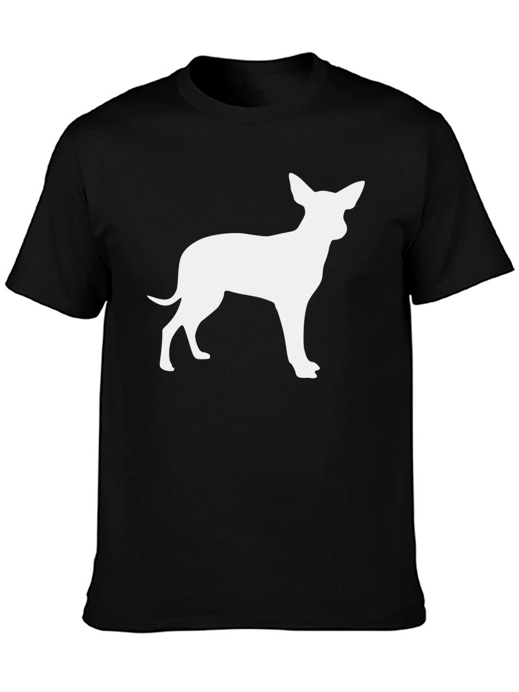 Chihuahua Silhouette Black T-Shirt