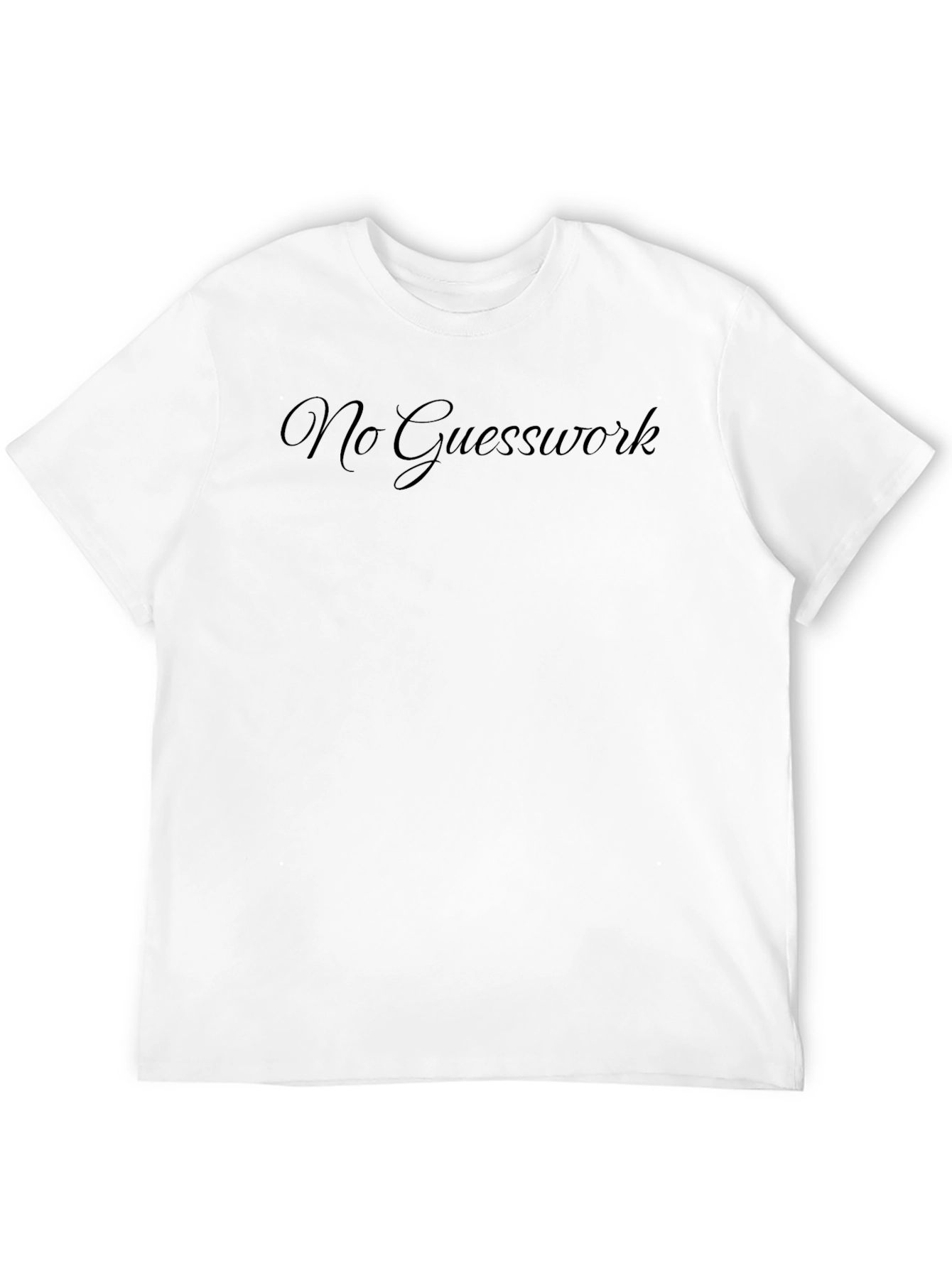 No Guesswork Black Graphic Tee - Casual Style