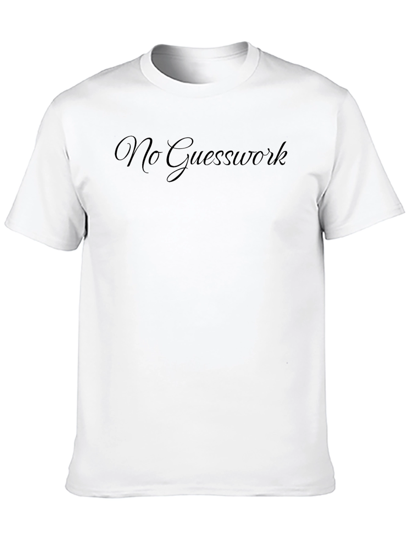 No Guesswork Black Graphic Tee - Casual Style
