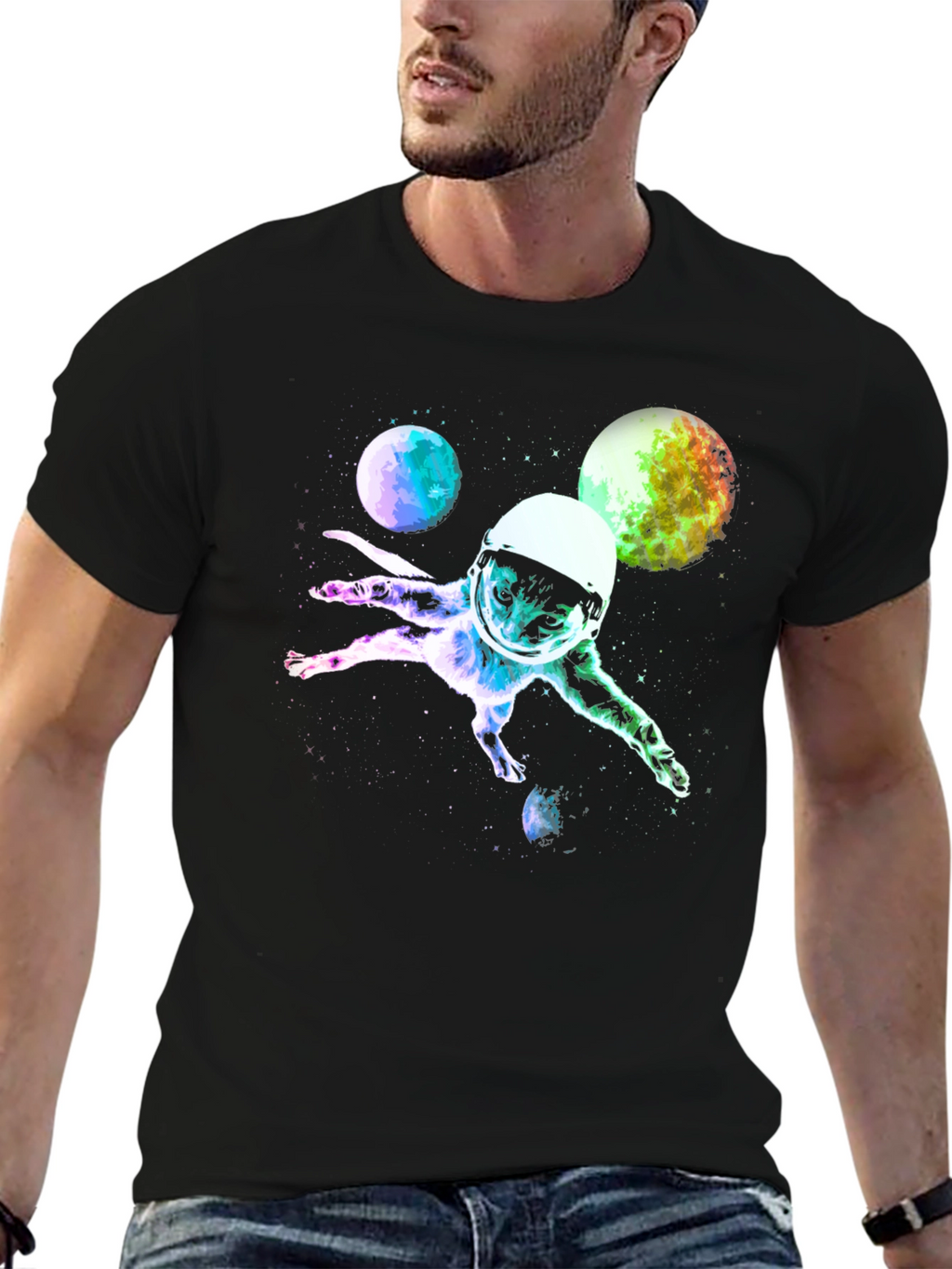 Astronaut Cat T-Shirt - Space Kitten Design