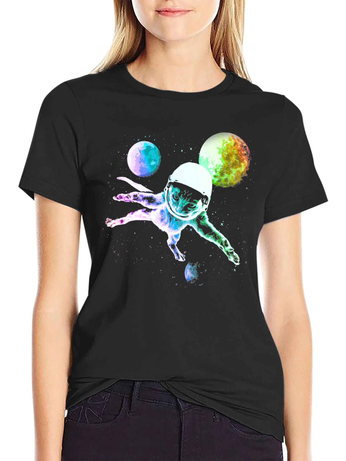 Astronaut Cat T-Shirt - Space Kitten Design
