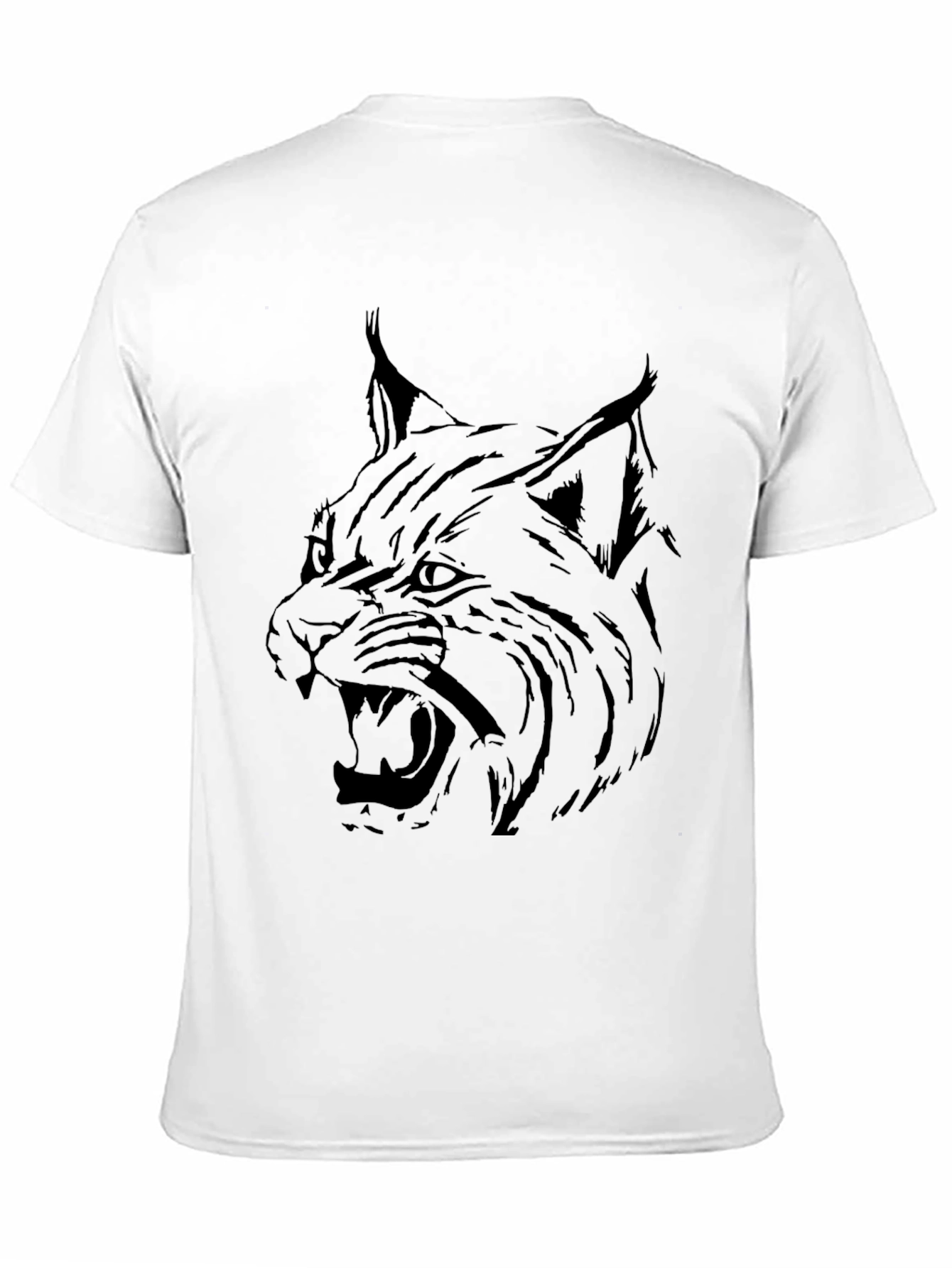 Black T-Shirt with Lynx Graphic