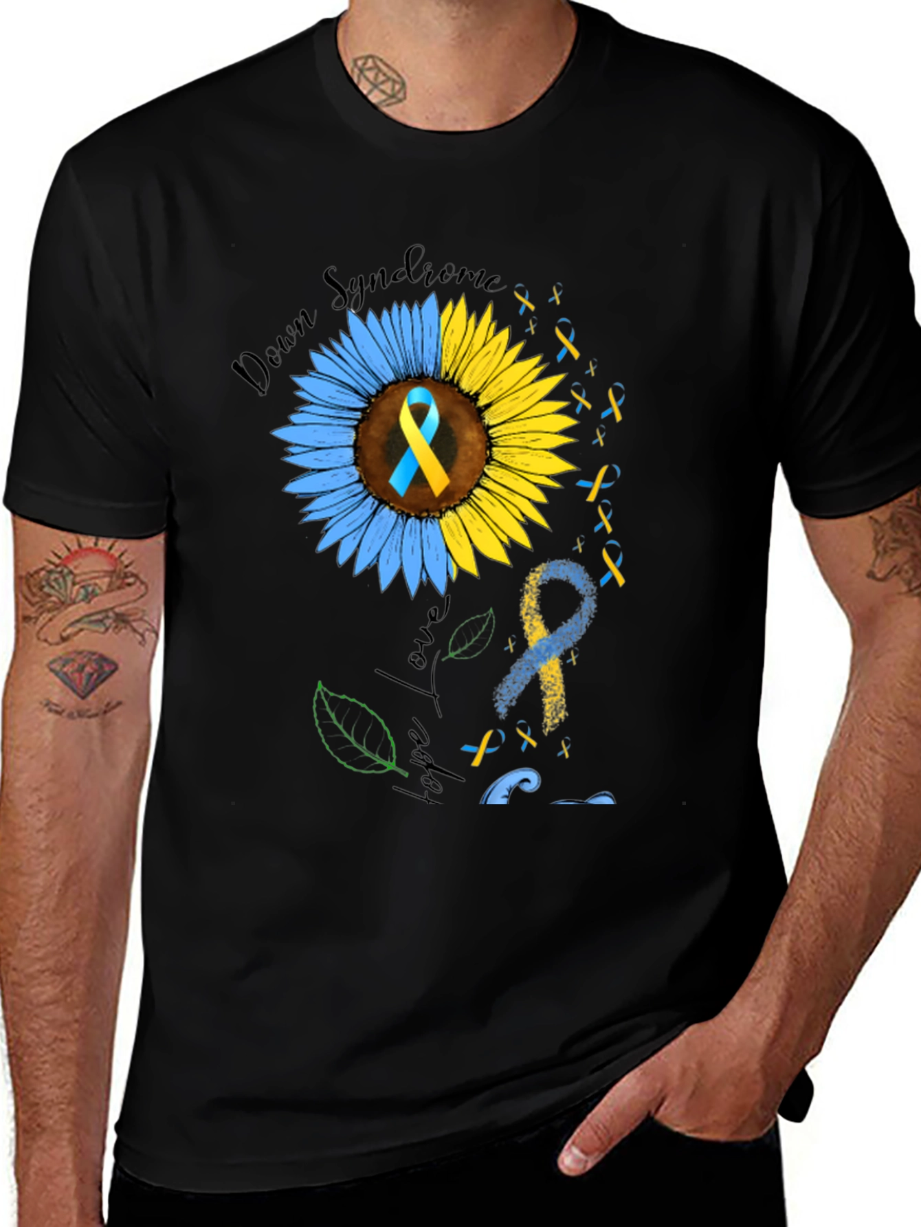 Down Syndrome Awareness T-Shirt Sunflower Hope
