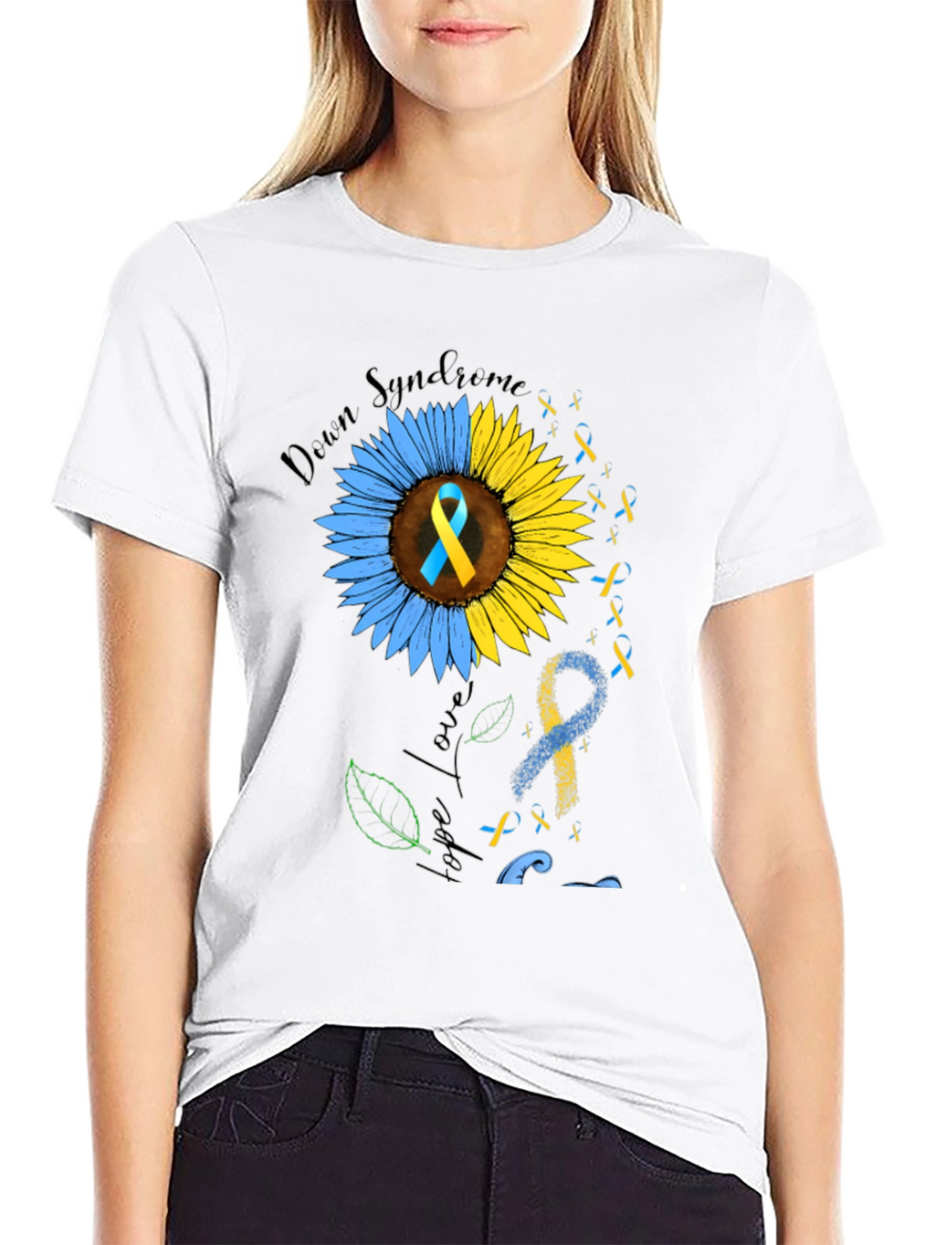 Down Syndrome Awareness T-Shirt Sunflower Hope