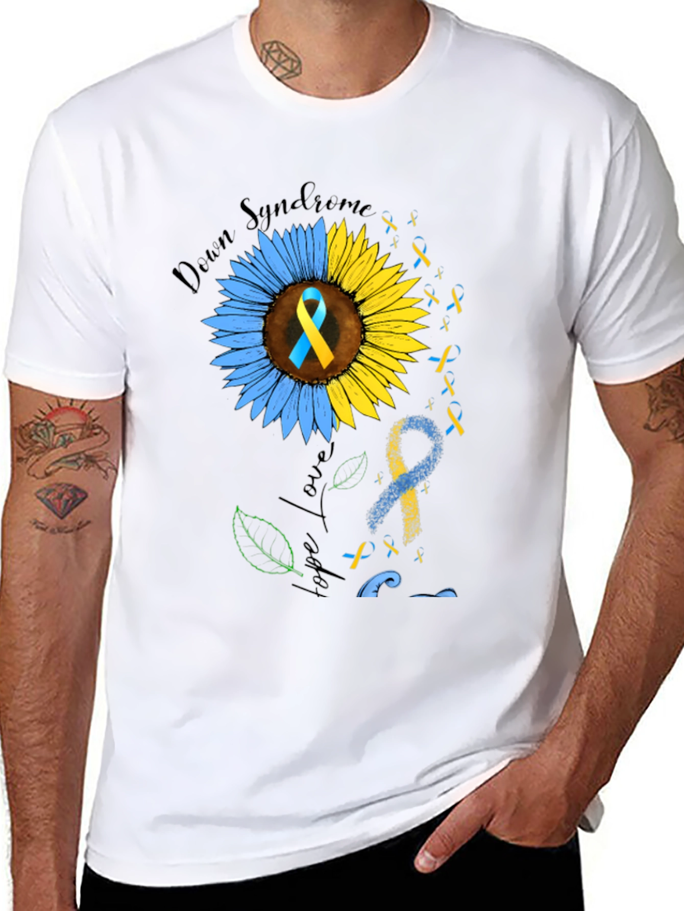 Down Syndrome Awareness T-Shirt Sunflower Hope