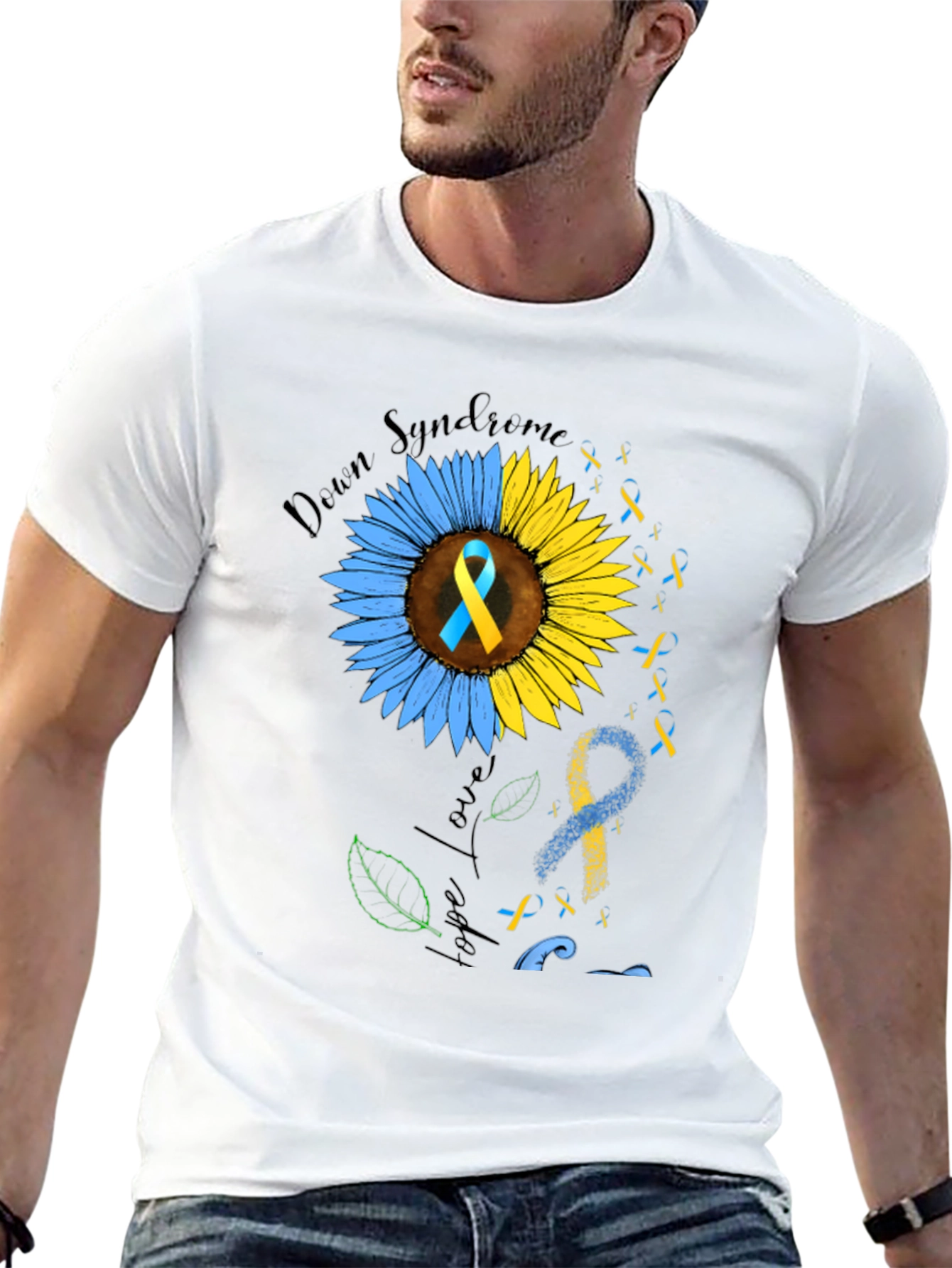 Down Syndrome Awareness T-Shirt Sunflower Hope