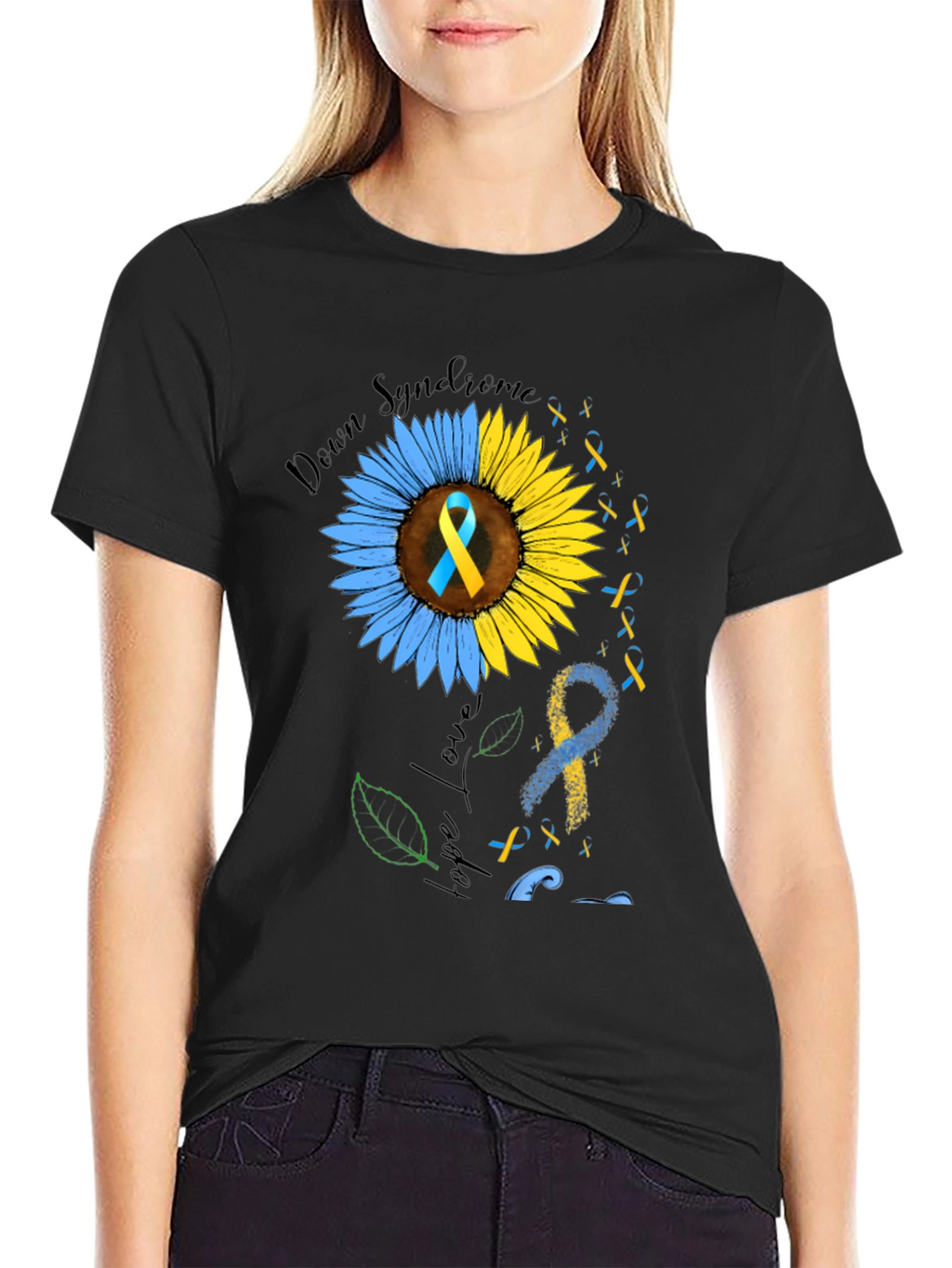 Down Syndrome Awareness T-Shirt Sunflower Hope