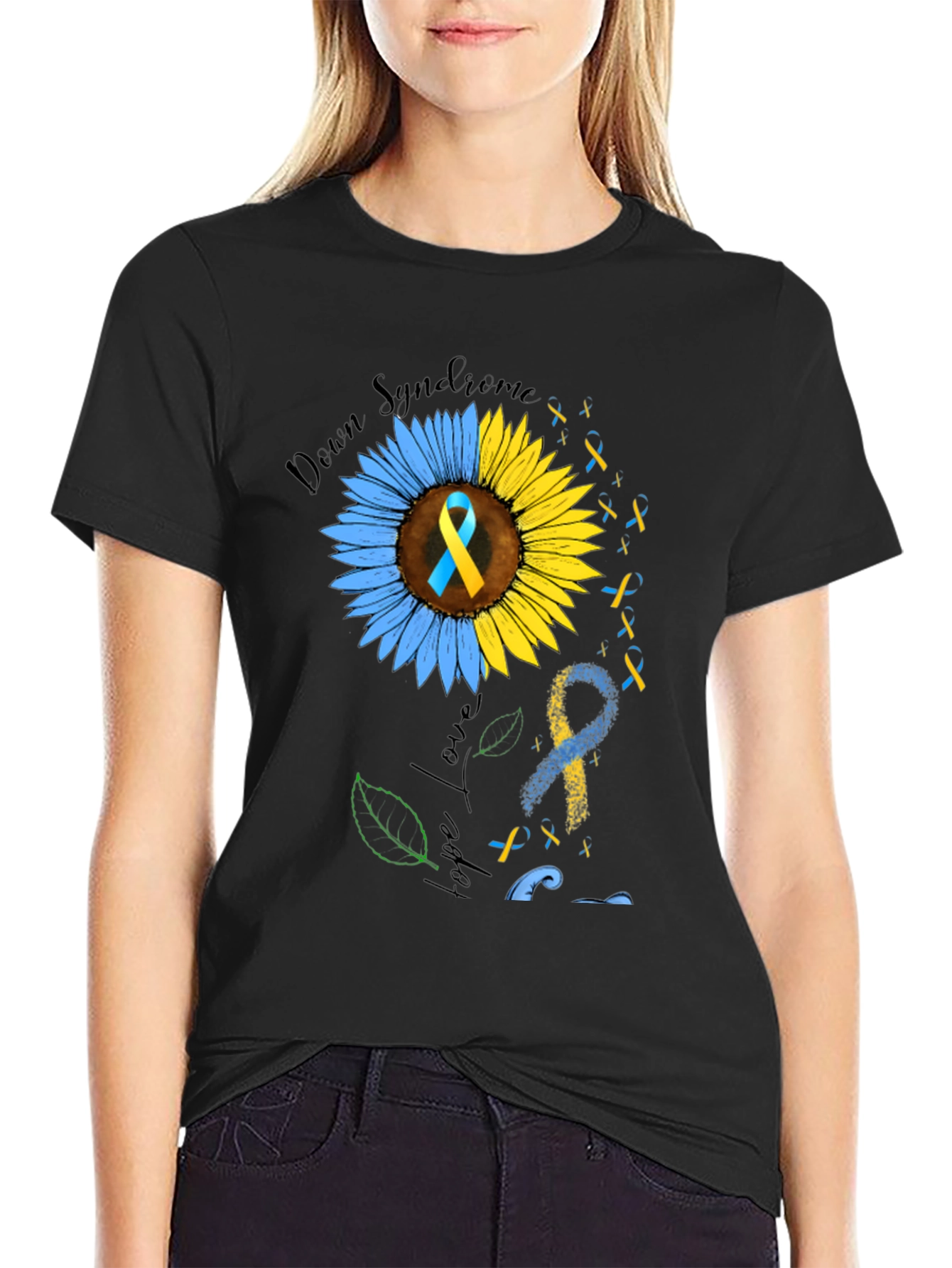 Down Syndrome Awareness T-Shirt Sunflower Hope