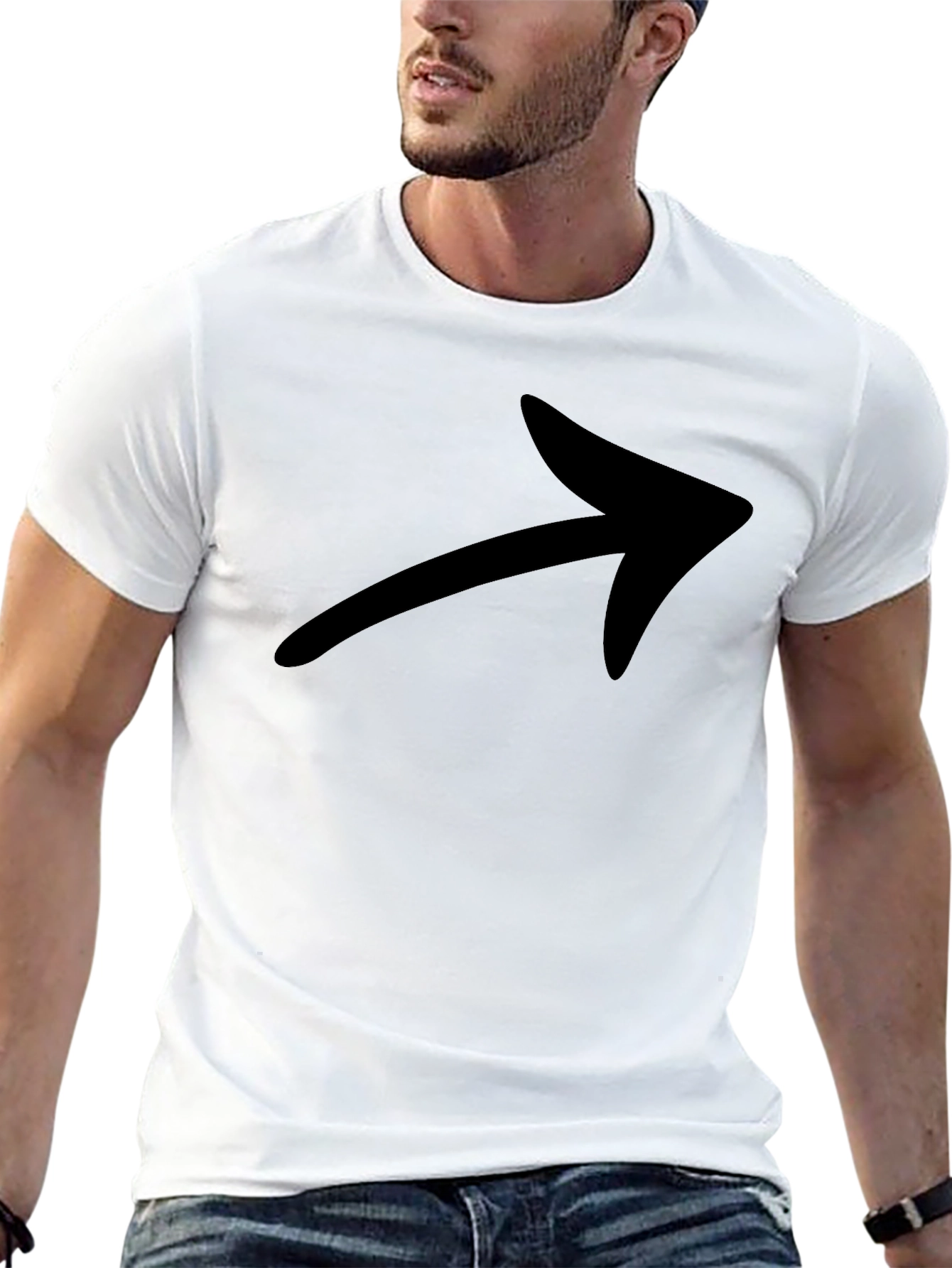 Arrow Graphic Tee - Simple Style