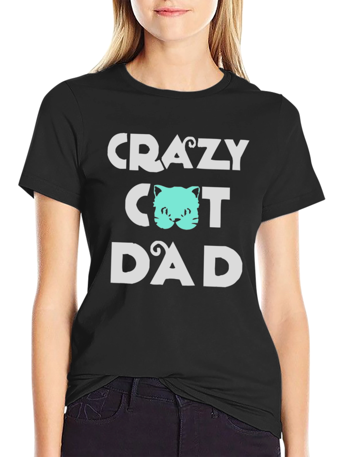 Crazy Cat Dad Tee - Fun Graphic T-Shirt