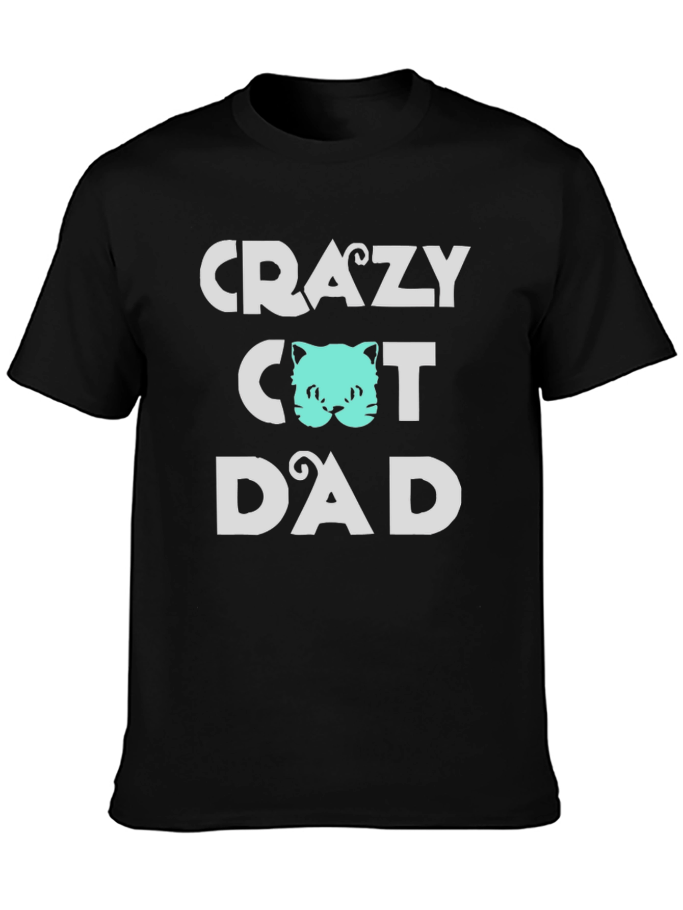 Crazy Cat Dad Tee - Fun Graphic T-Shirt