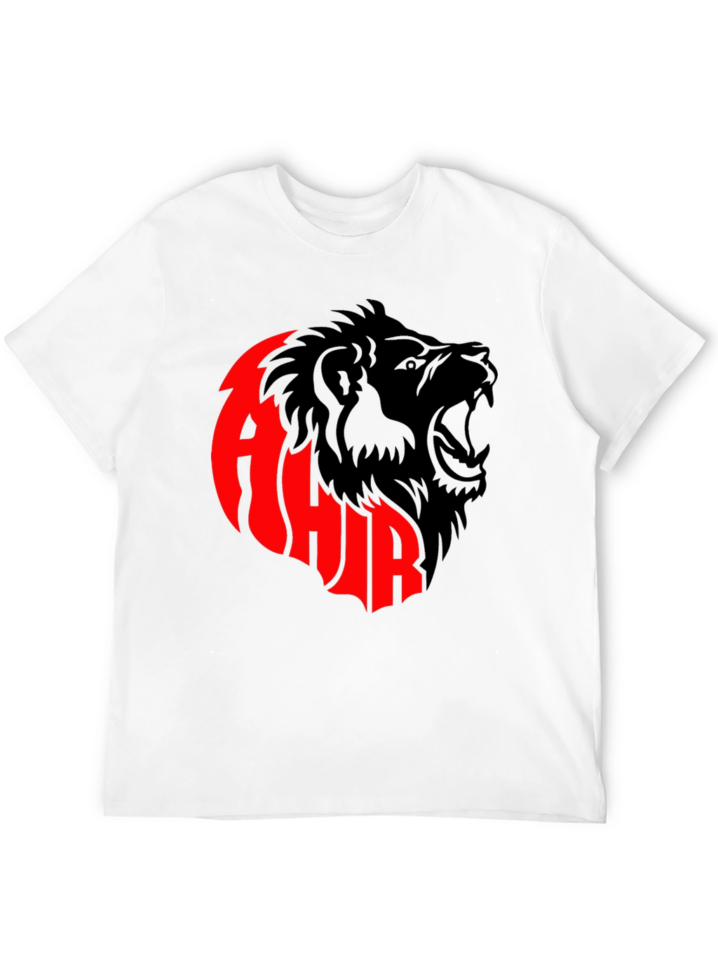 Black T-shirt with Lion Design