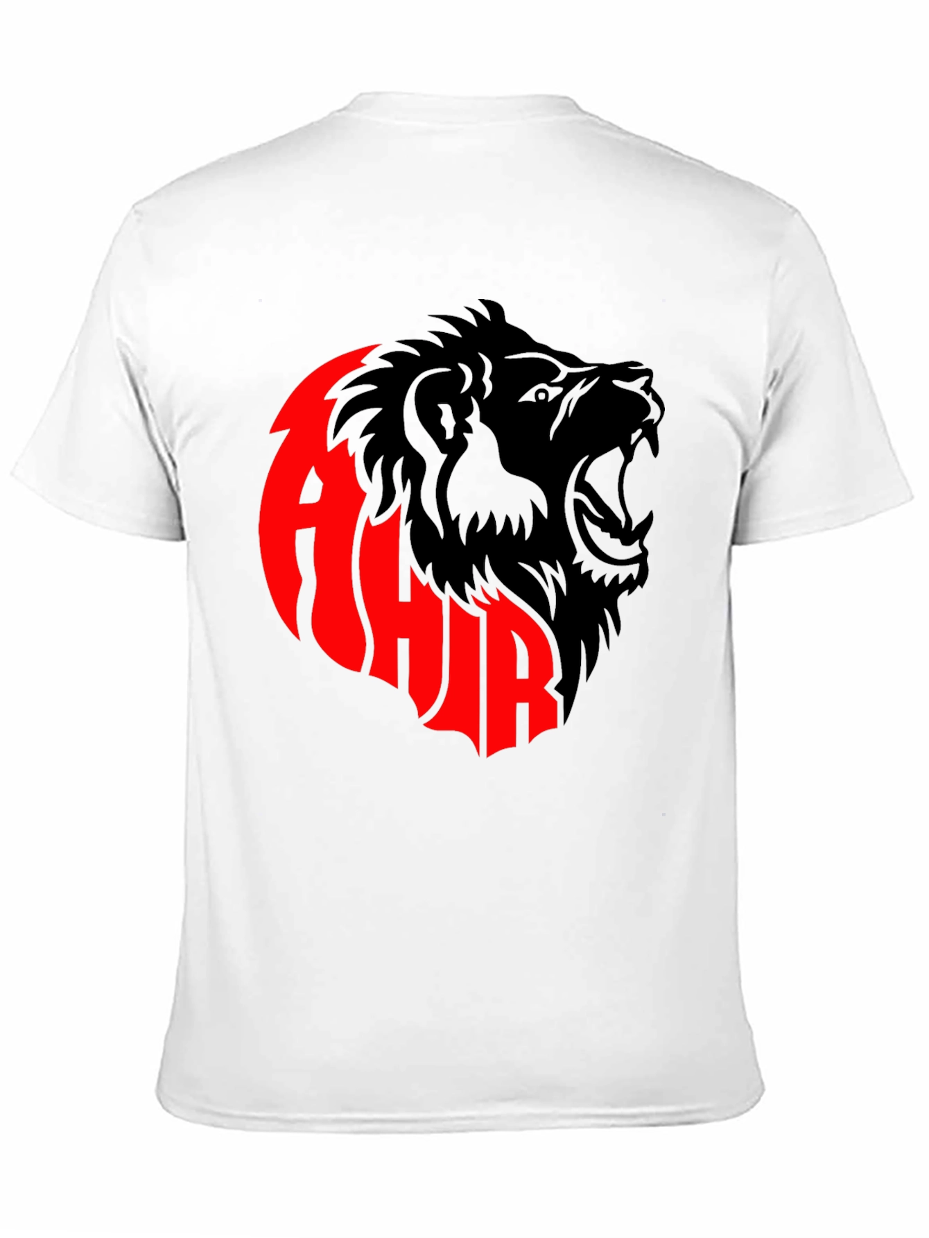 Black T-shirt with Lion Design