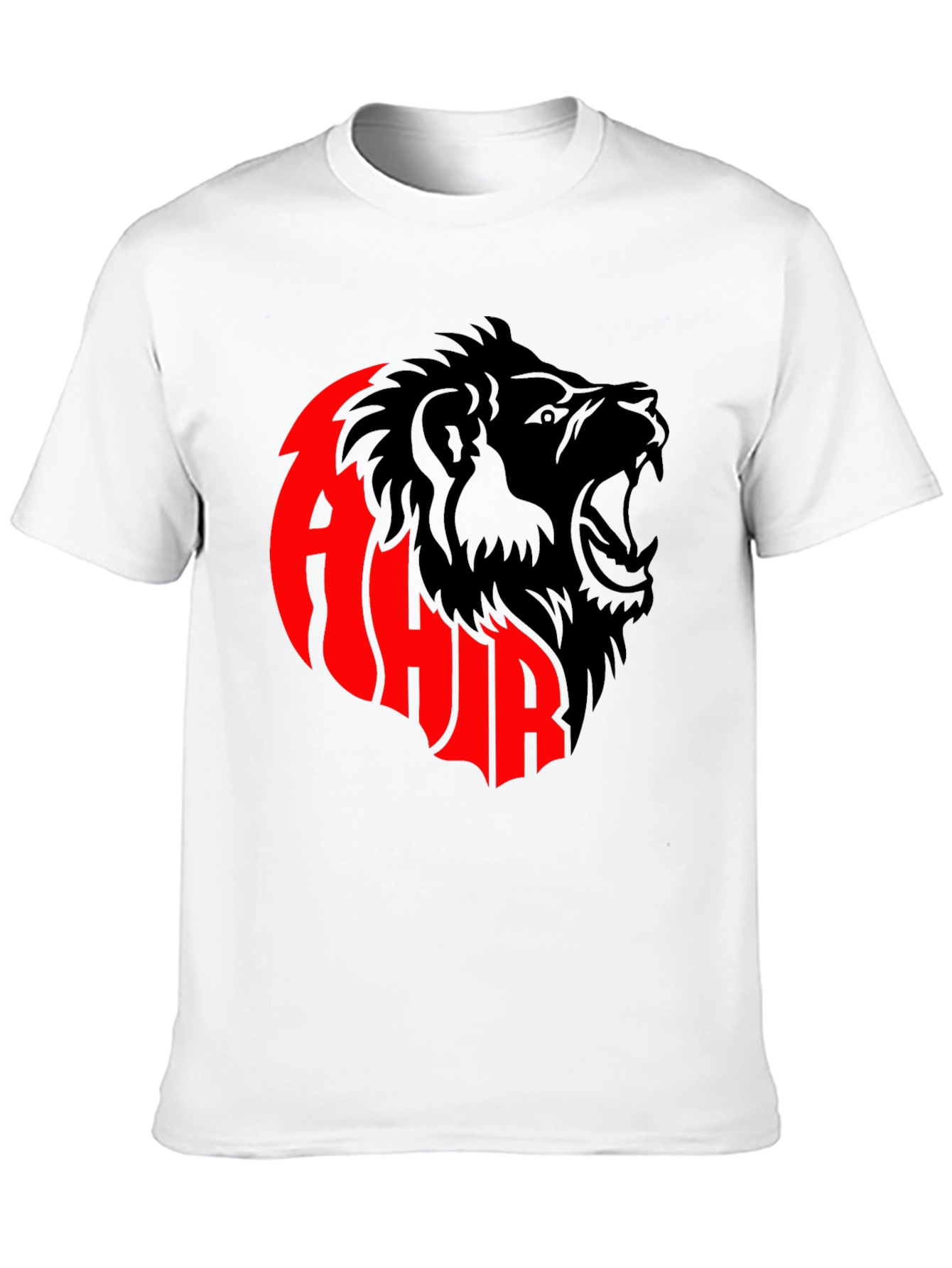 Black T-shirt with Lion Design