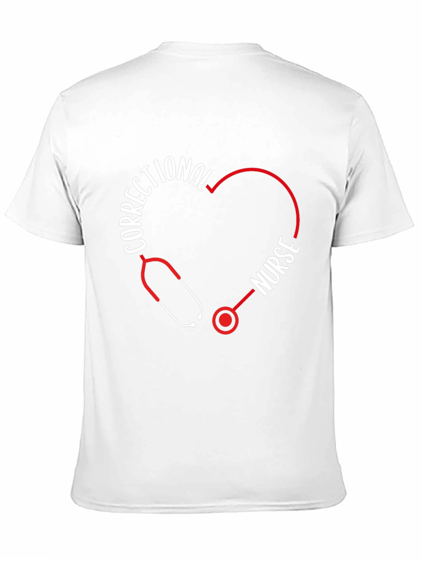 Correctional Nurse Heart Stethoscope T-Shirt