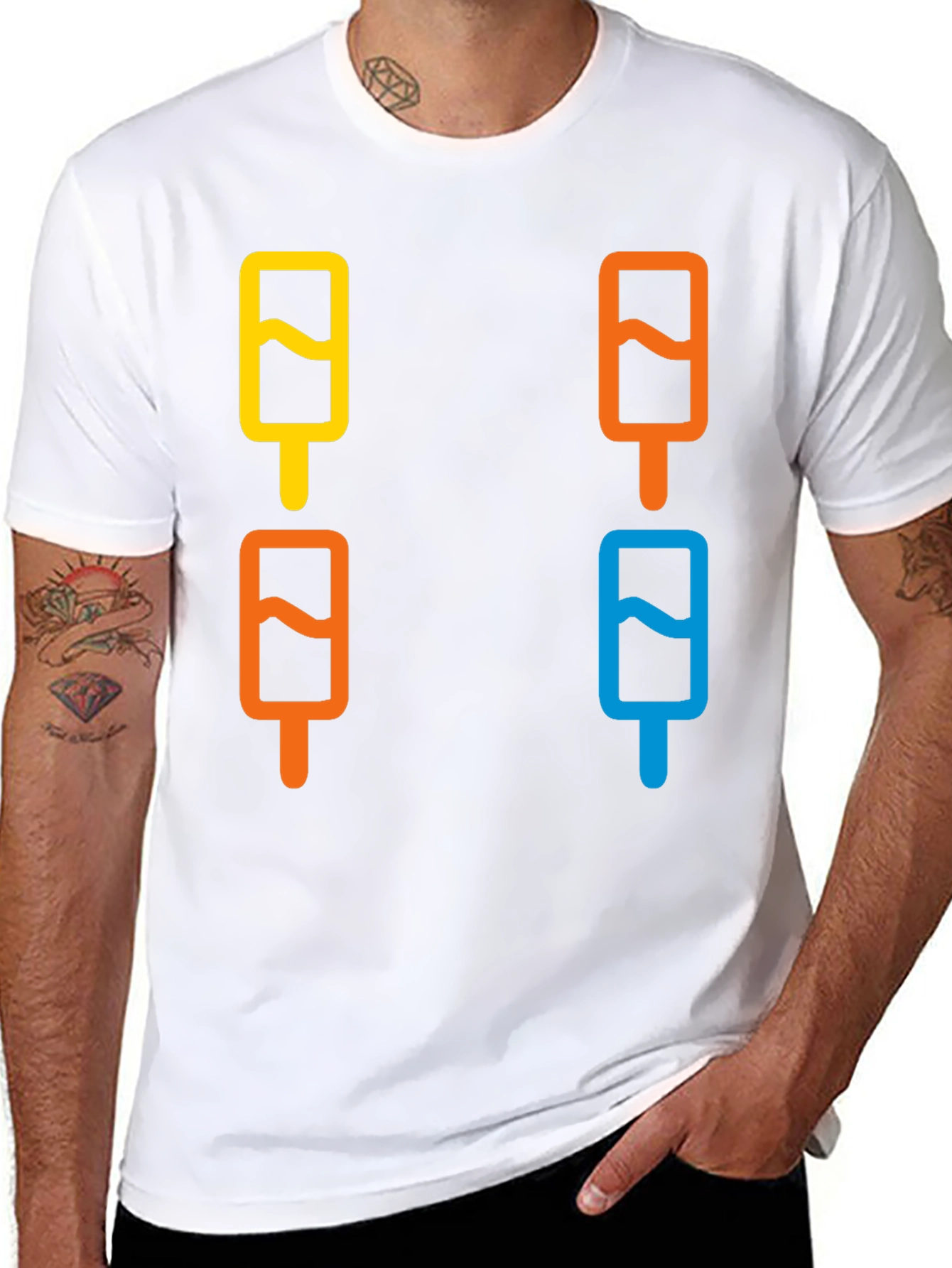 Cool Popsicle Graphic Tee - Fun Summer Style