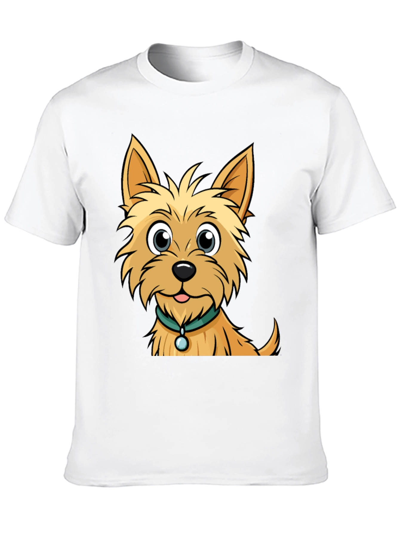 Cute Dog Graphic Tee - Casual Black T-Shirt