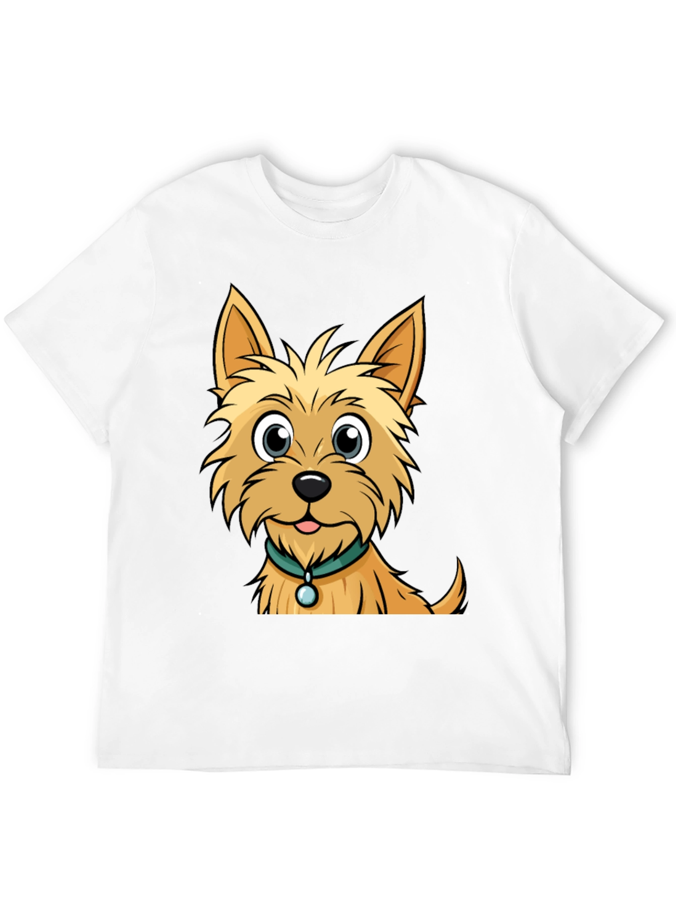 Cute Dog Graphic Tee - Casual Black T-Shirt