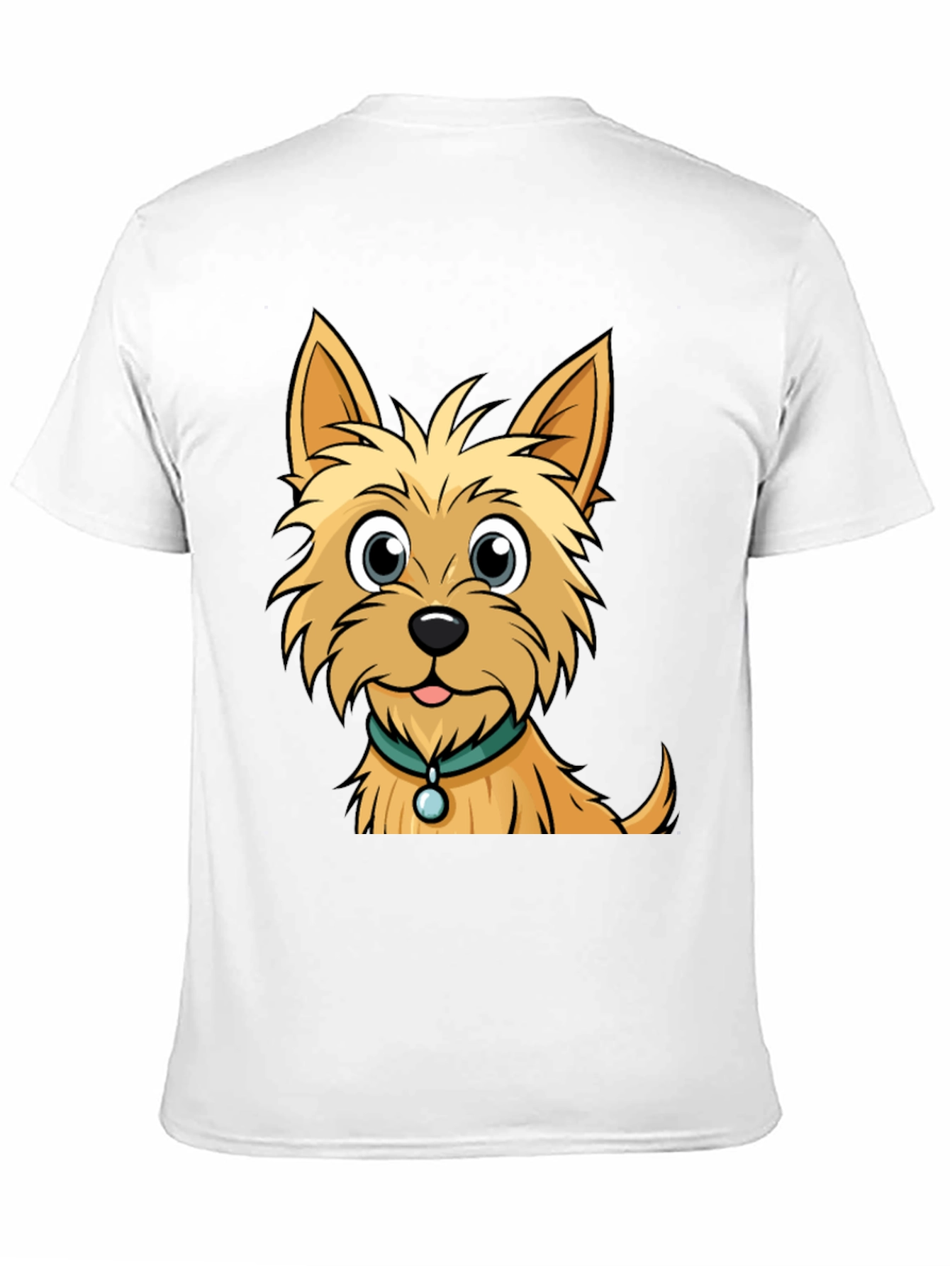 Cute Dog Graphic Tee - Casual Black T-Shirt