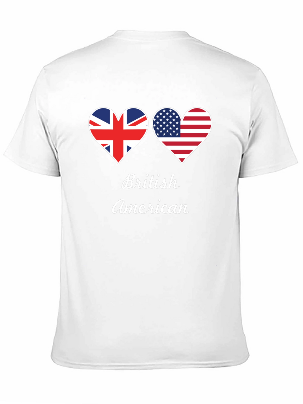 British American Flag Heart T-Shirt