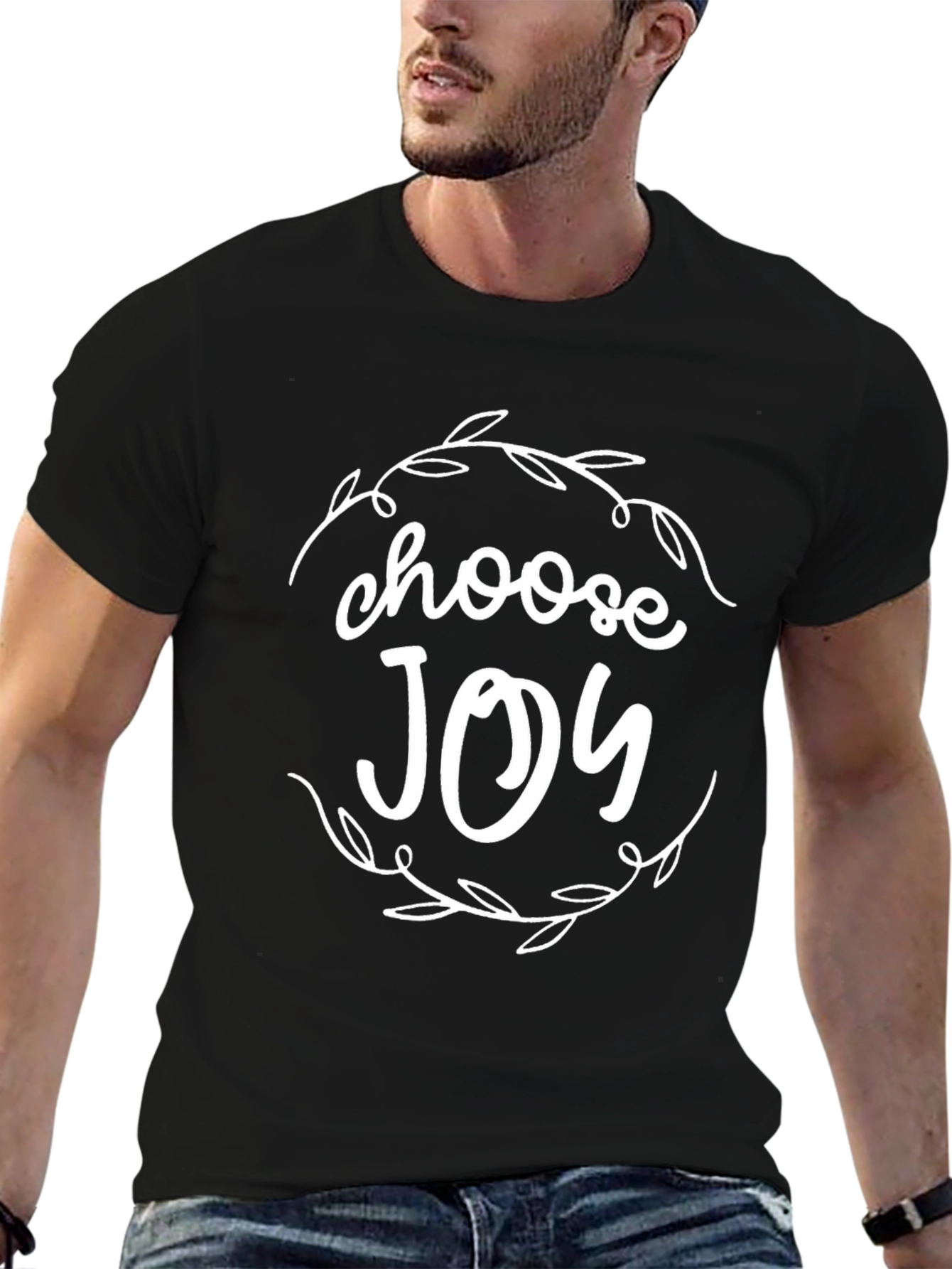 Choose Joy Black Graphic Tee