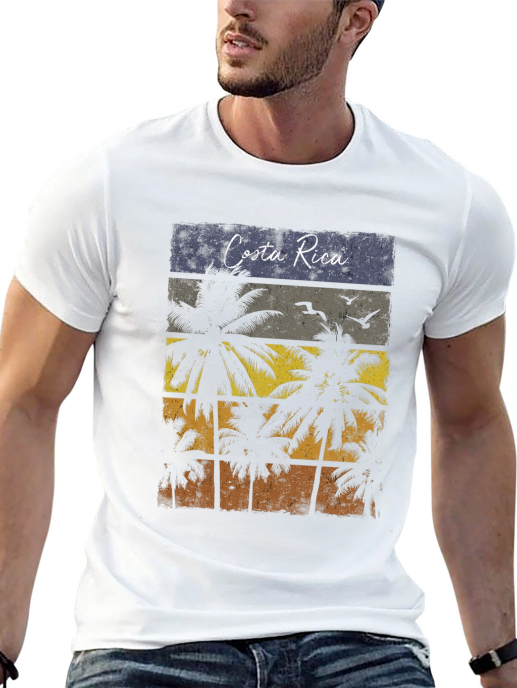 Costa Rica Palms Retro T-Shirt