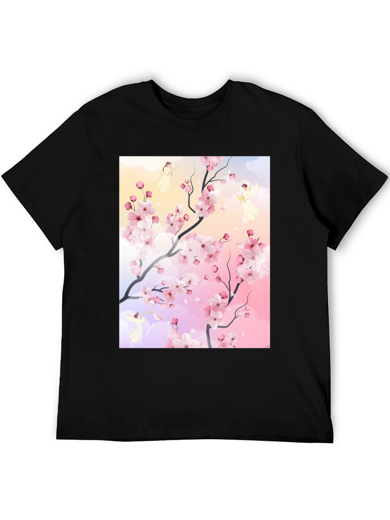 Blossom Branch Angel Graphic Tee