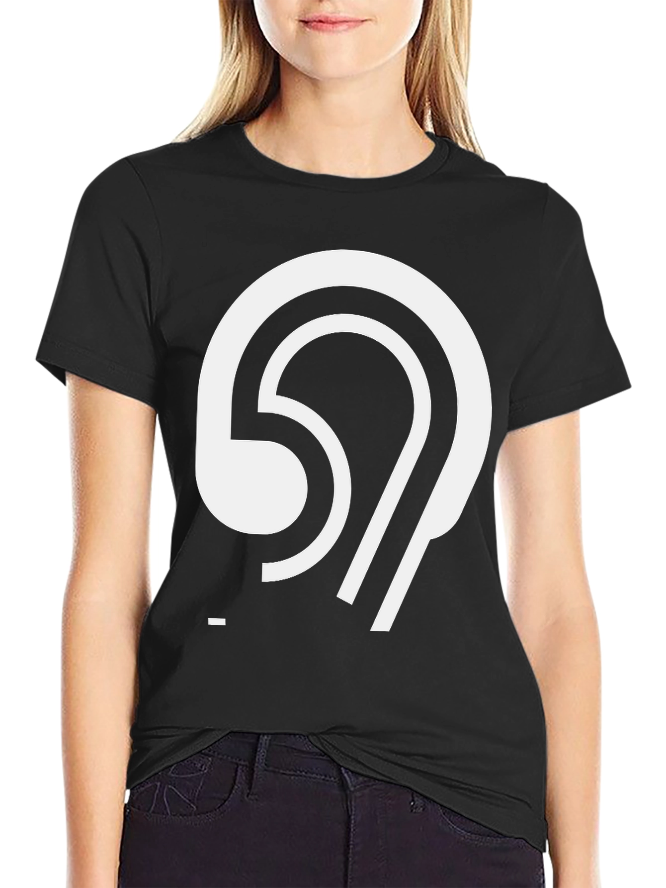 Abstract Graphic Tee - Modern Black T-Shirt