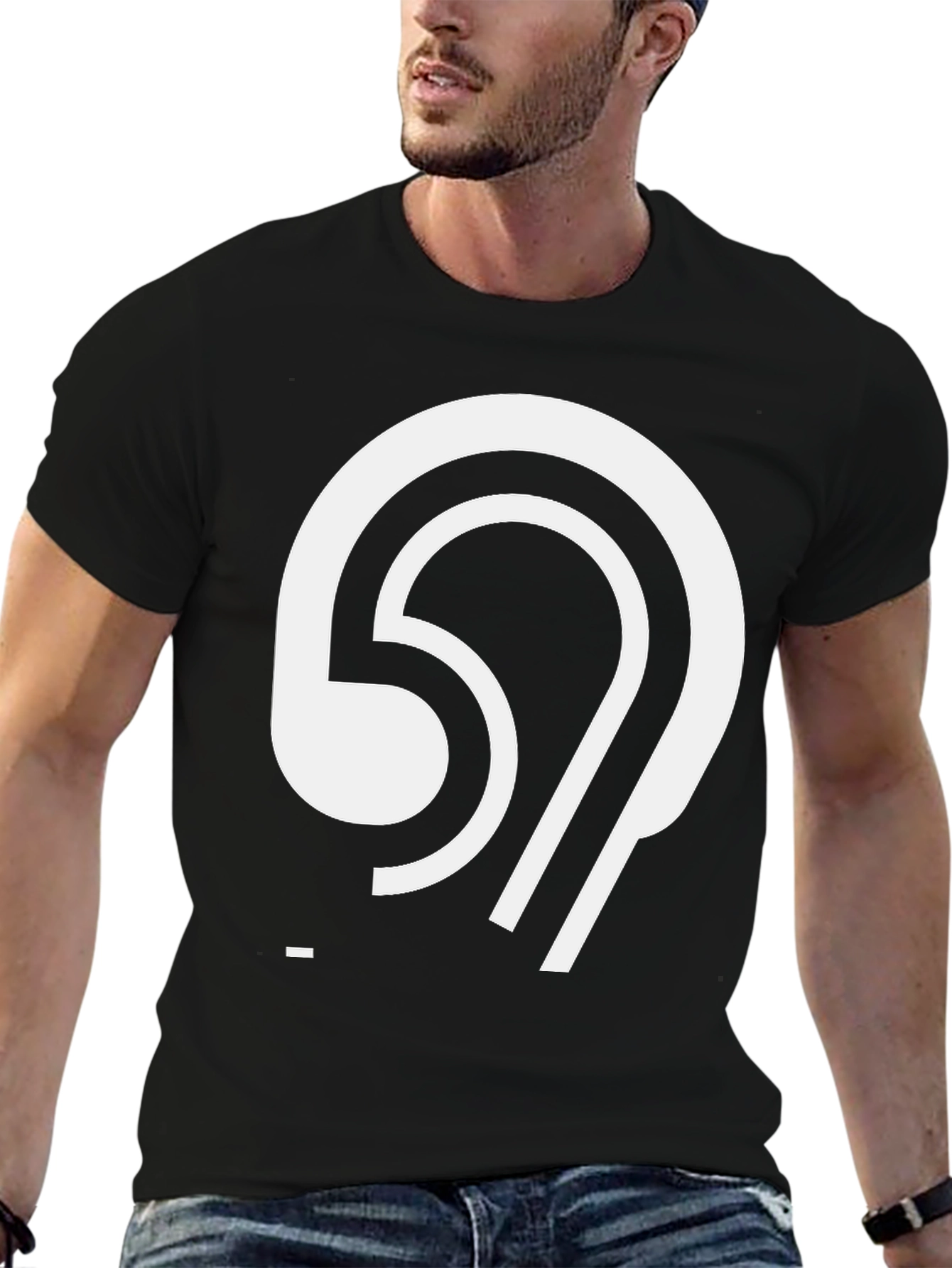 Abstract Graphic Tee - Modern Black T-Shirt