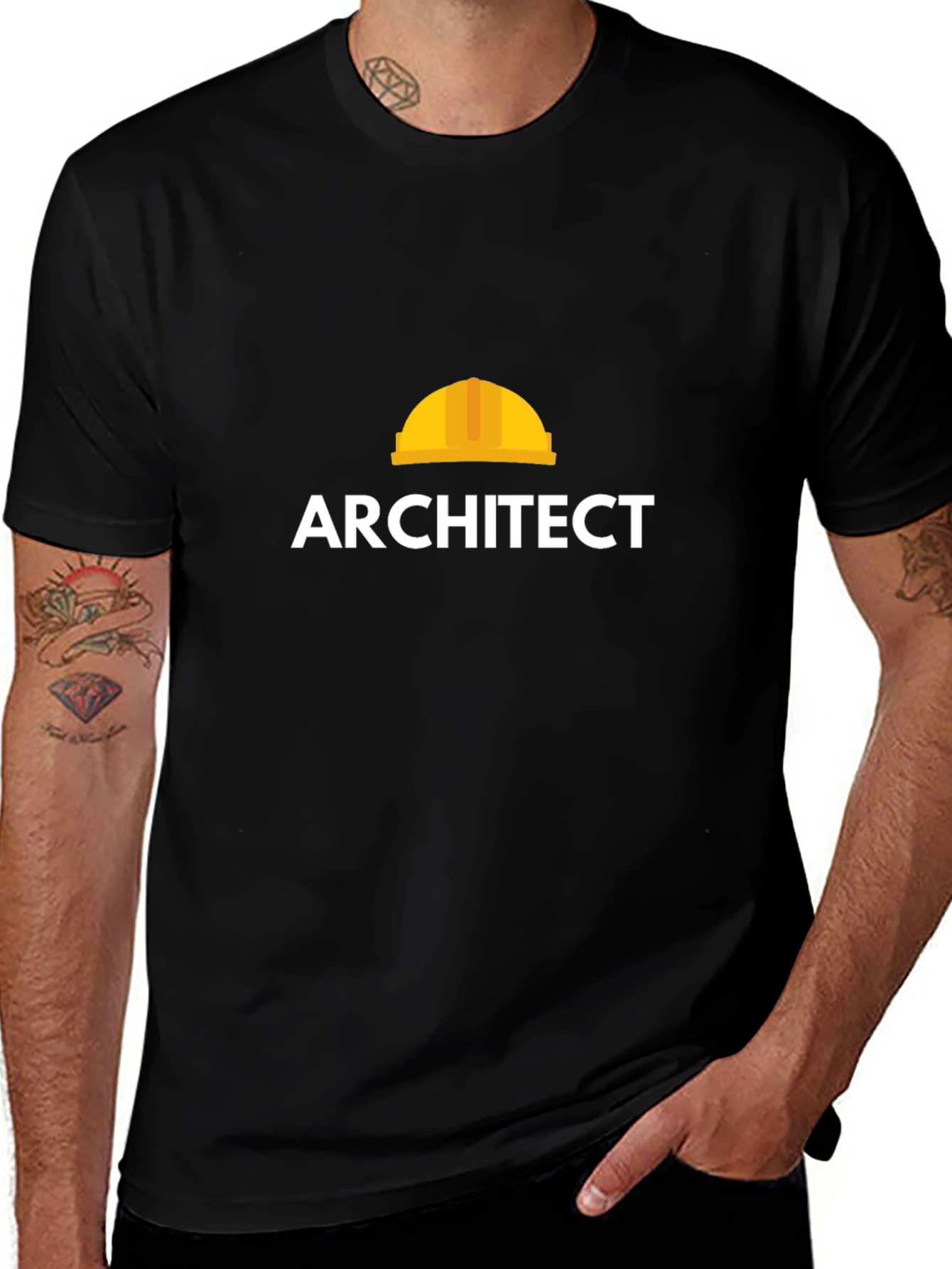 Architect T-Shirt - Construction Hard Hat Design