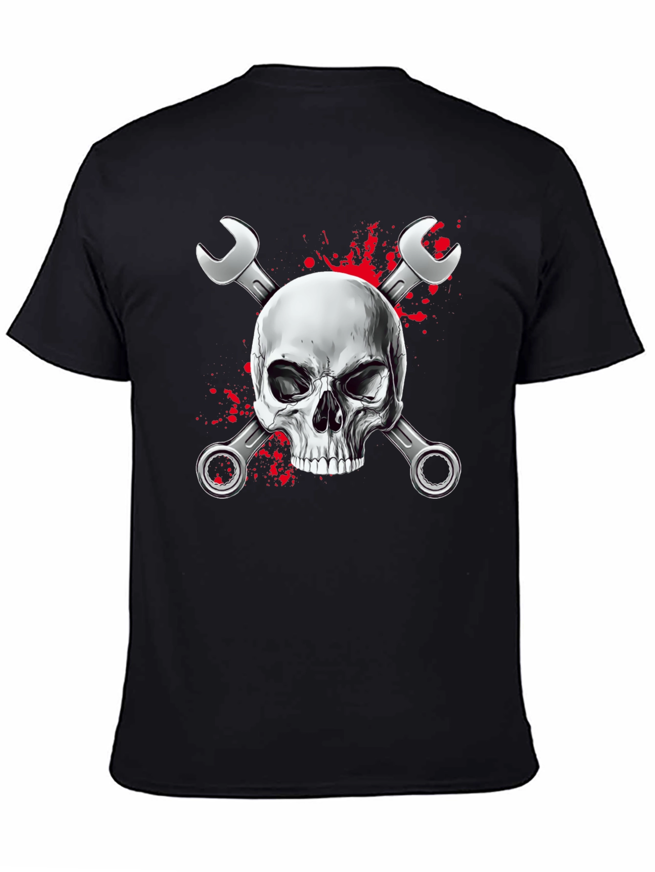 Skull & Wrenches Graphic Black T-Shirt