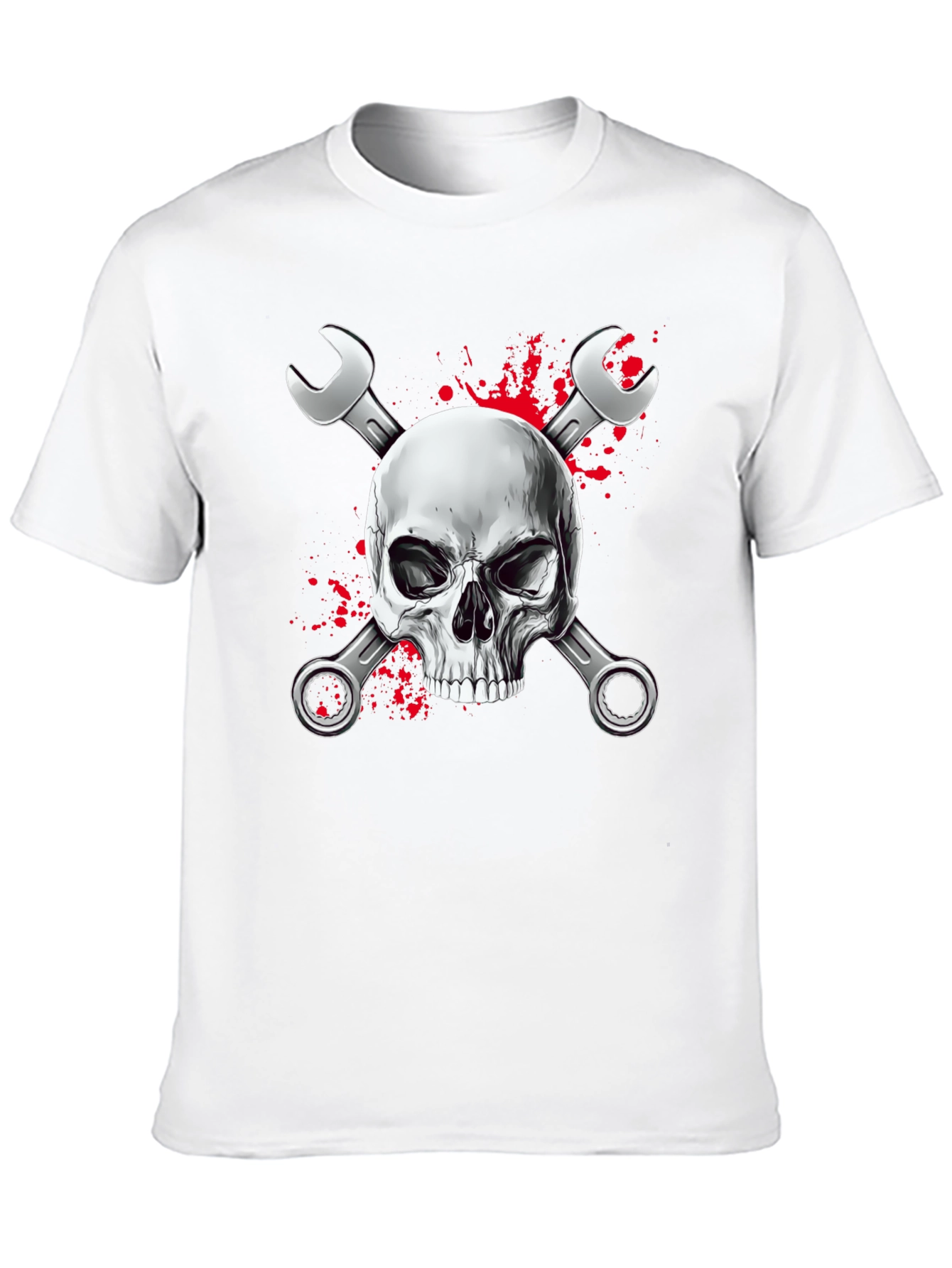 Skull & Wrenches Graphic Black T-Shirt